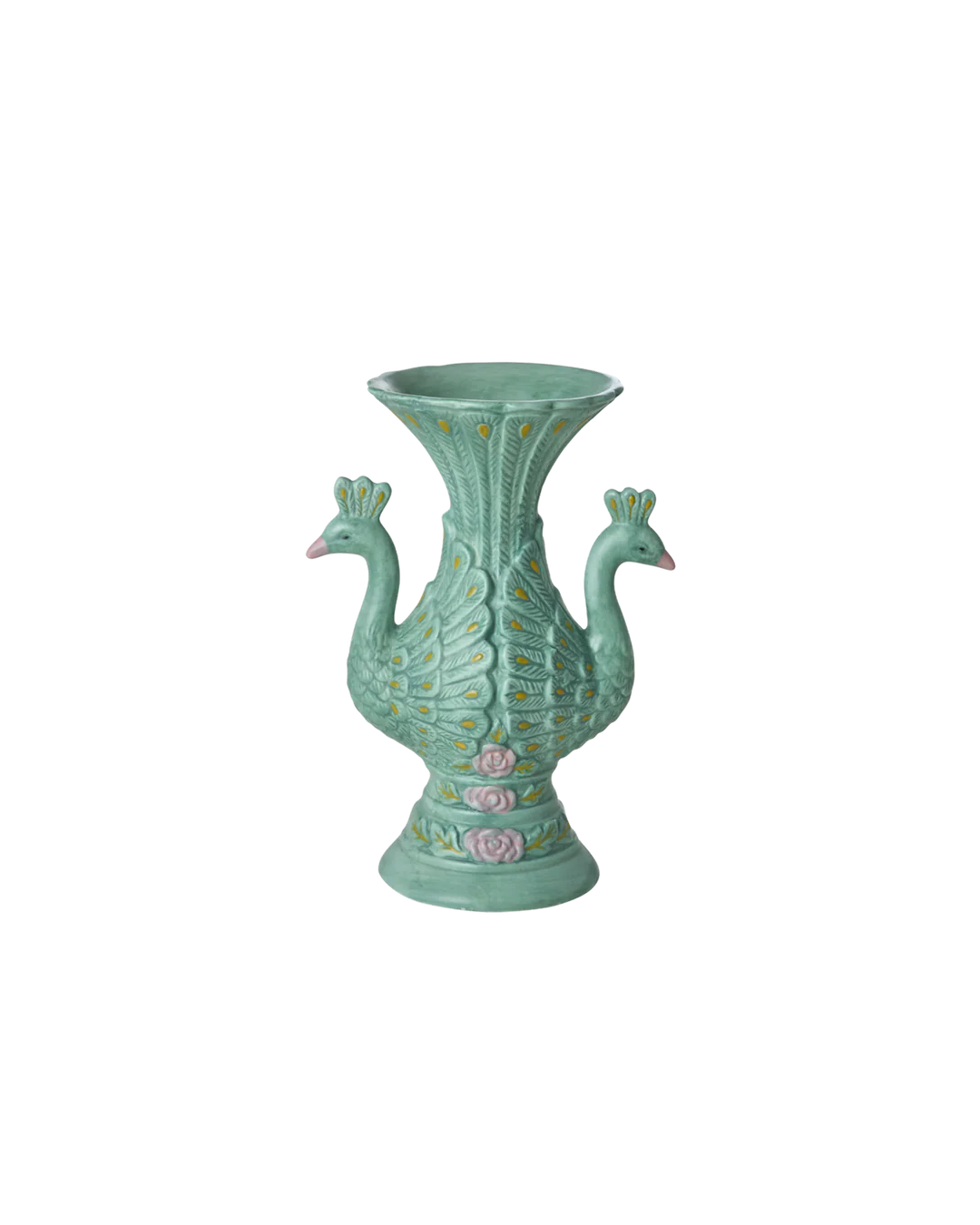 Rice Pfau Keramik Vase - Grün