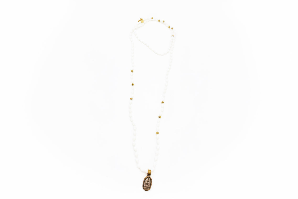 Kette Buddha White