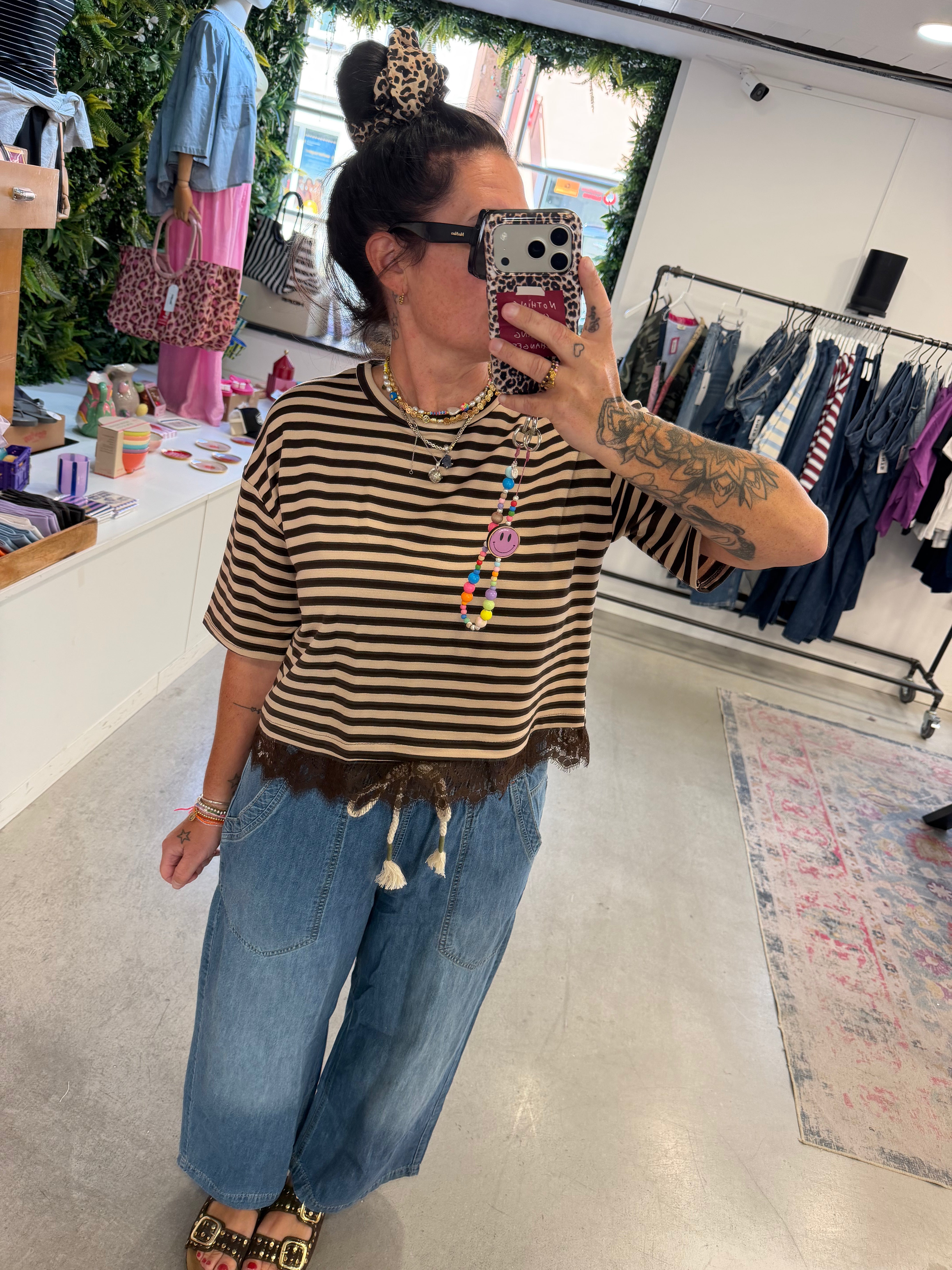 T-Shirt Stripe Lace