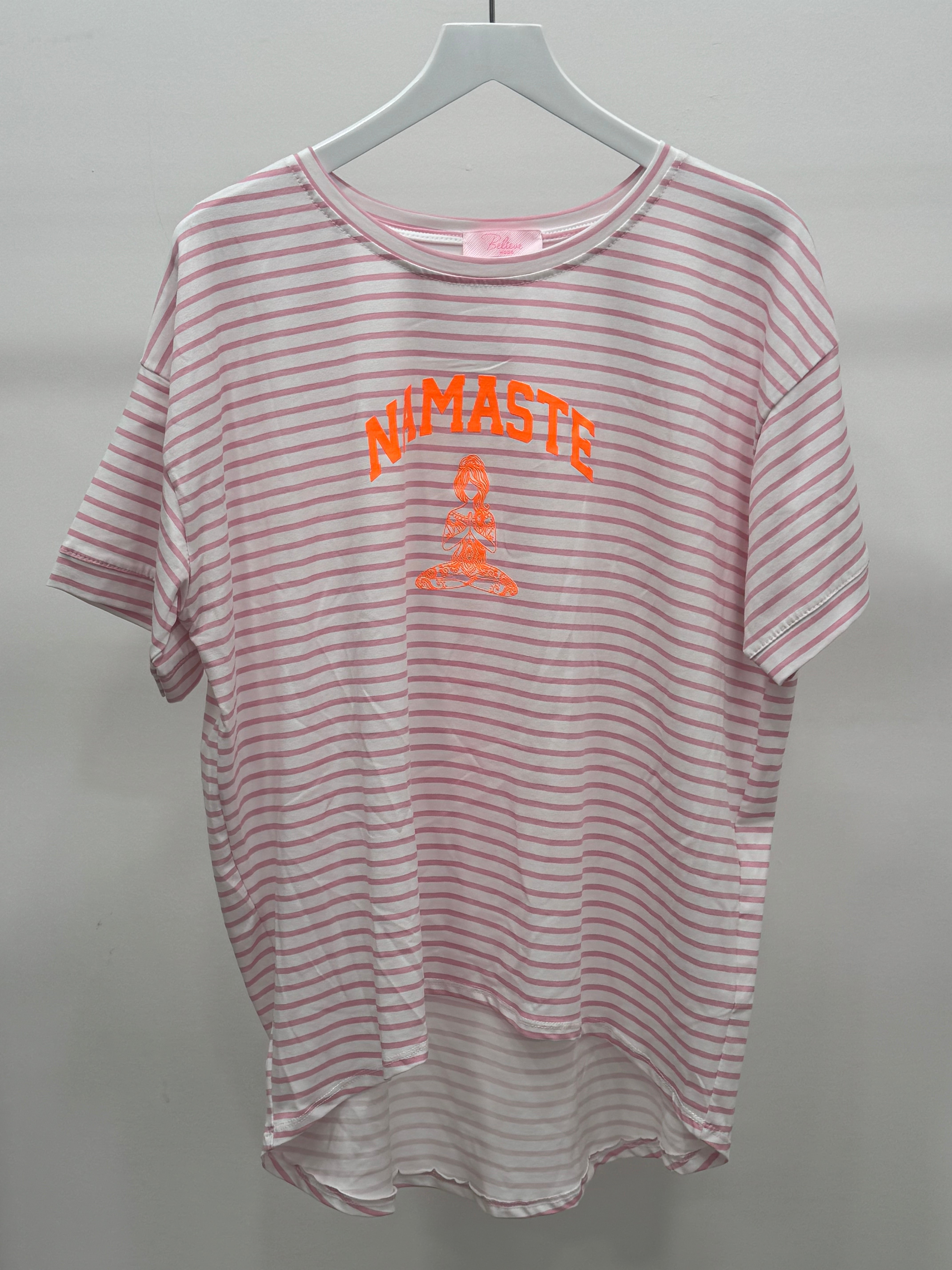 T-Shirt Namaste Stripe