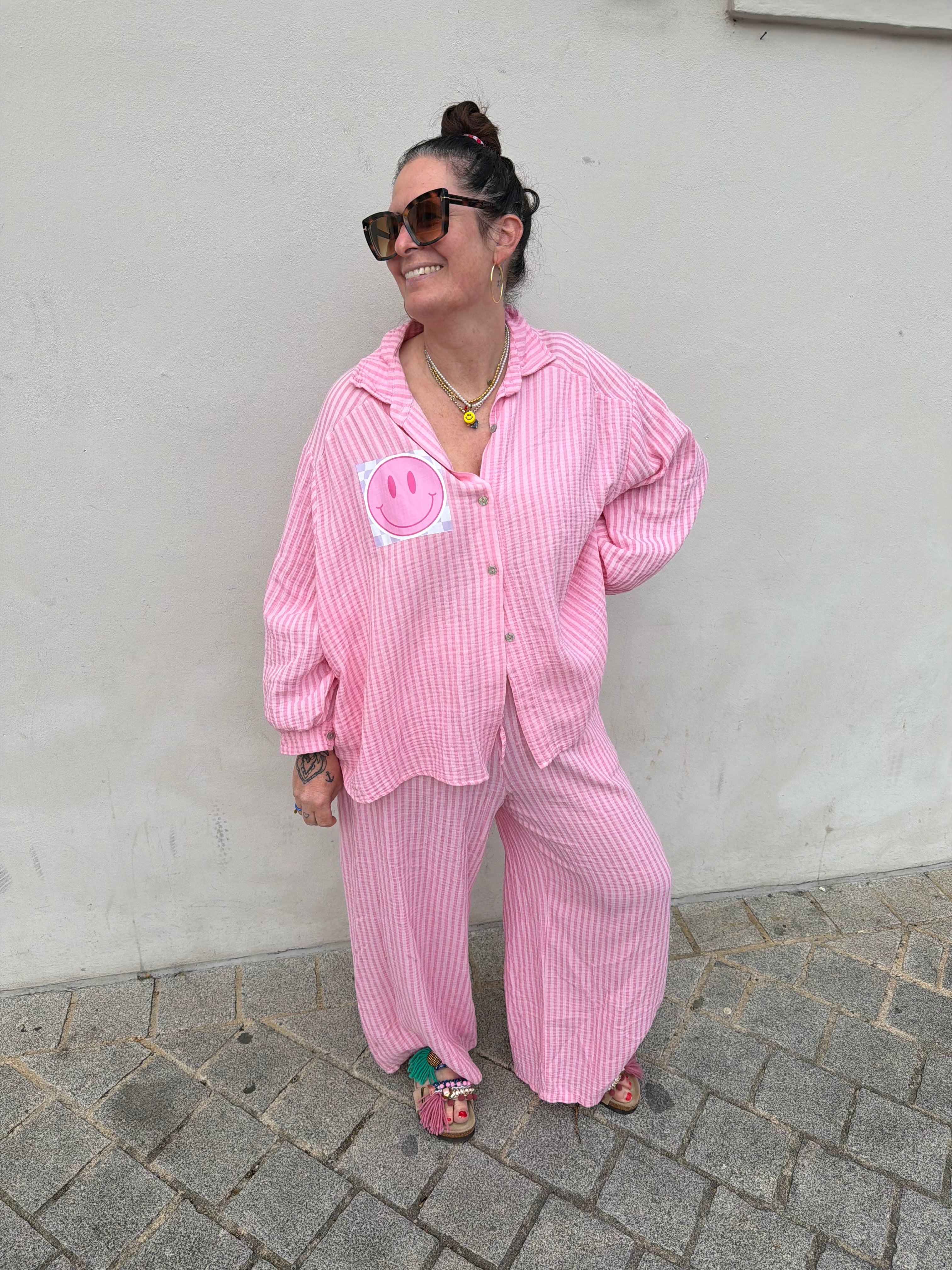 Bluse Musselin Smiley