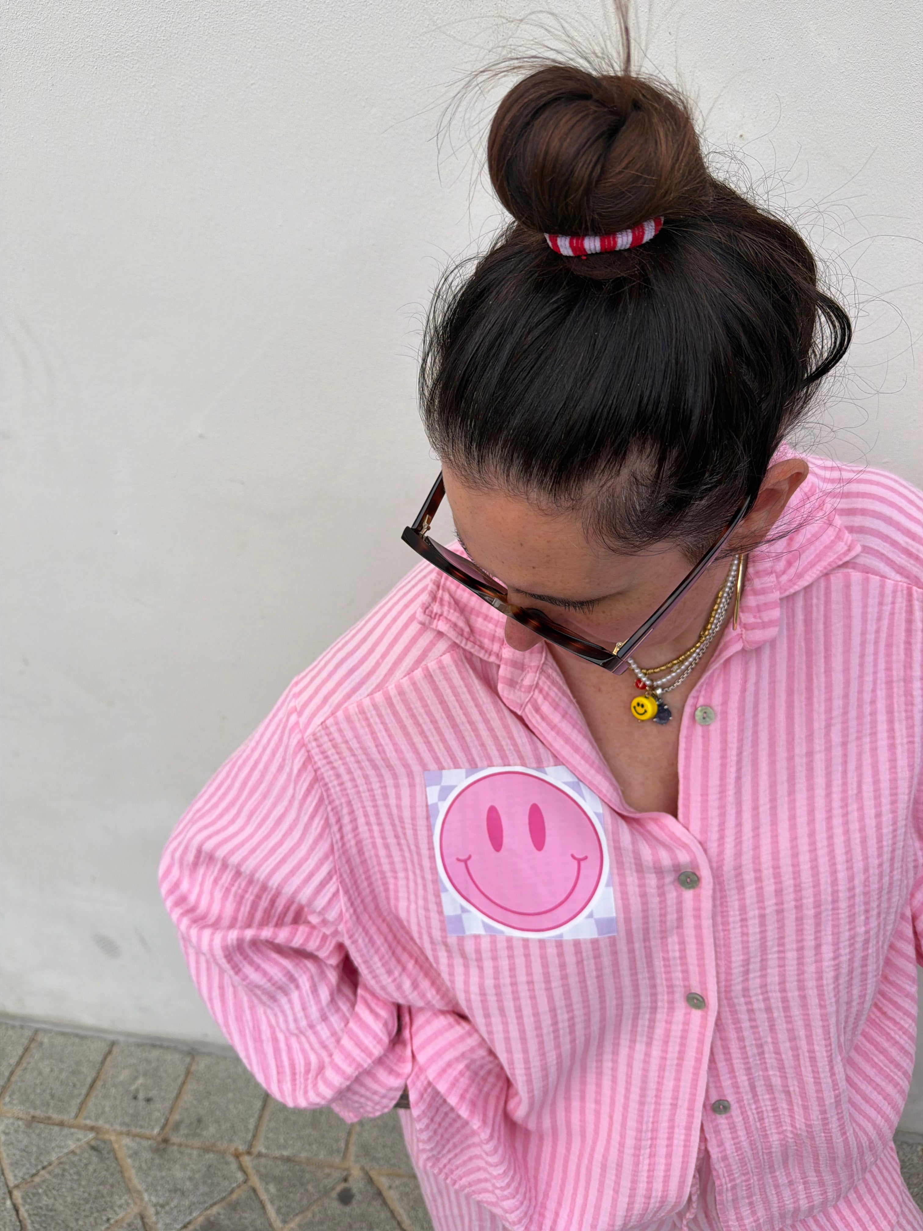 Bluse Musselin Smiley