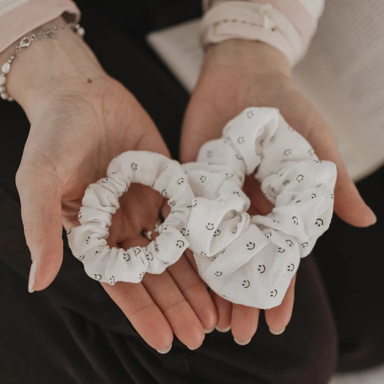 Scrunchie Eulenschnitt Smiley 2er Set