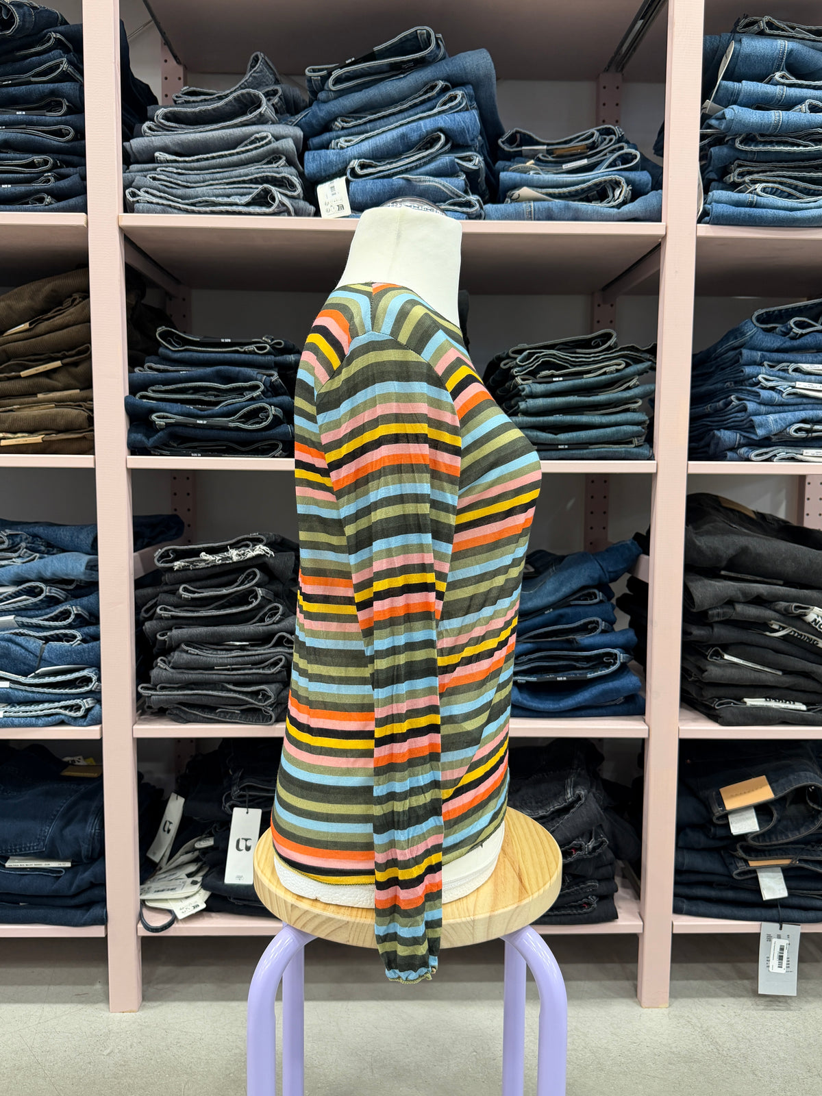Mesh Rainbow Damen Bluse