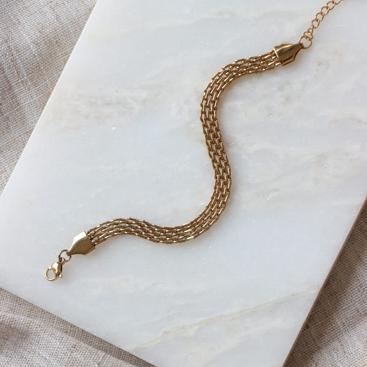 Label KIKI Flat chain bracelet gold