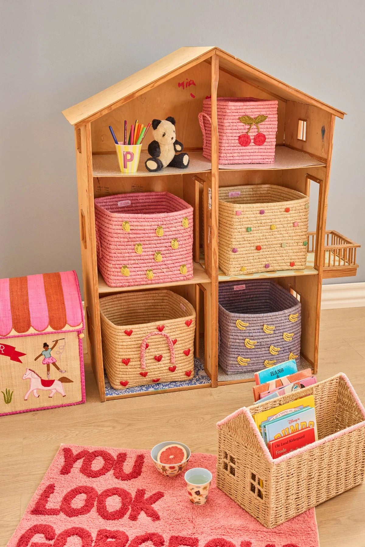 RICE Raffia Korb BANANE