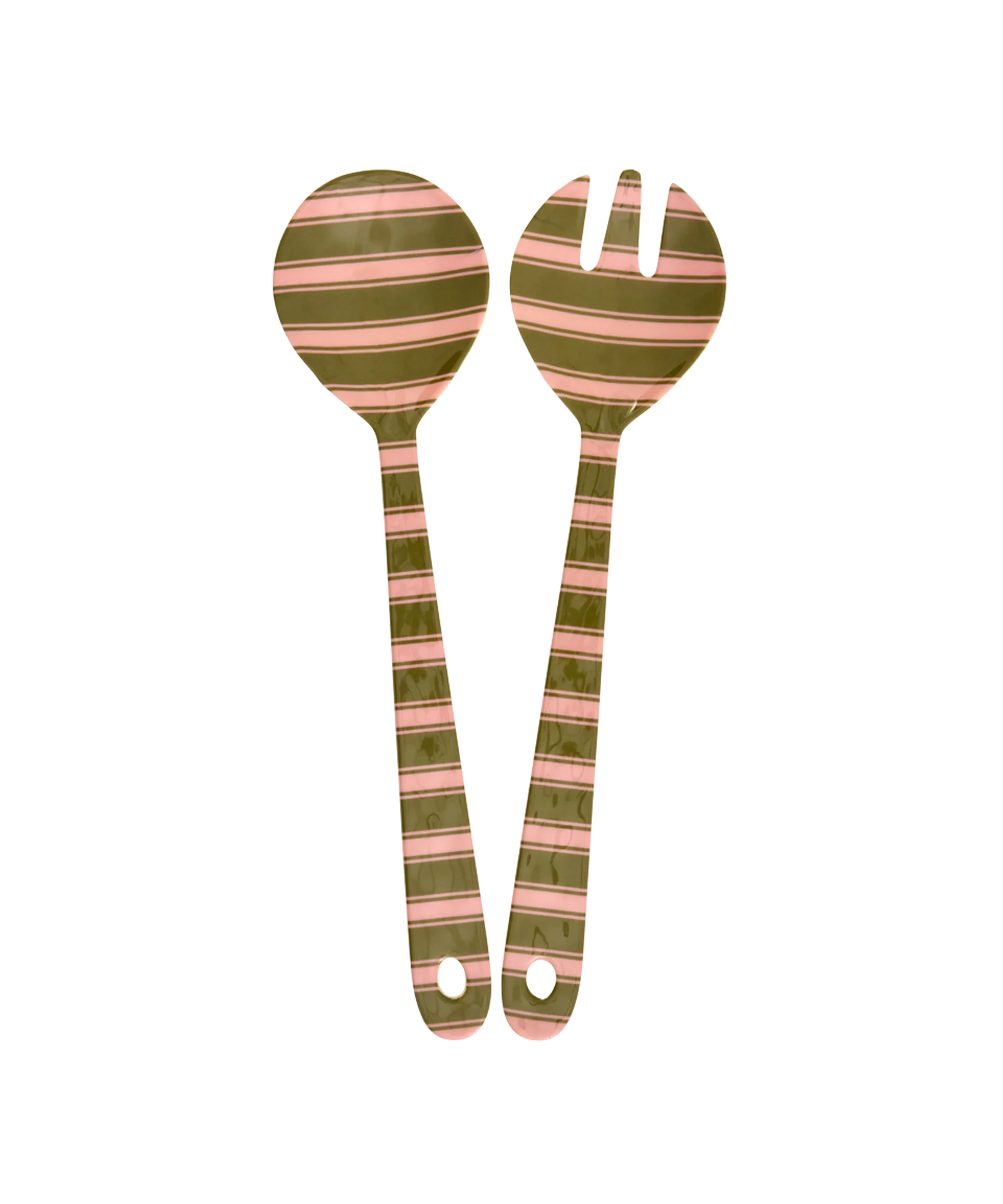 Melamin Salat Besteck -Stripe Delight - 2er Set