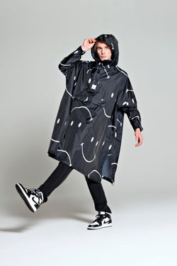 RainKiss Poncho Smiley black