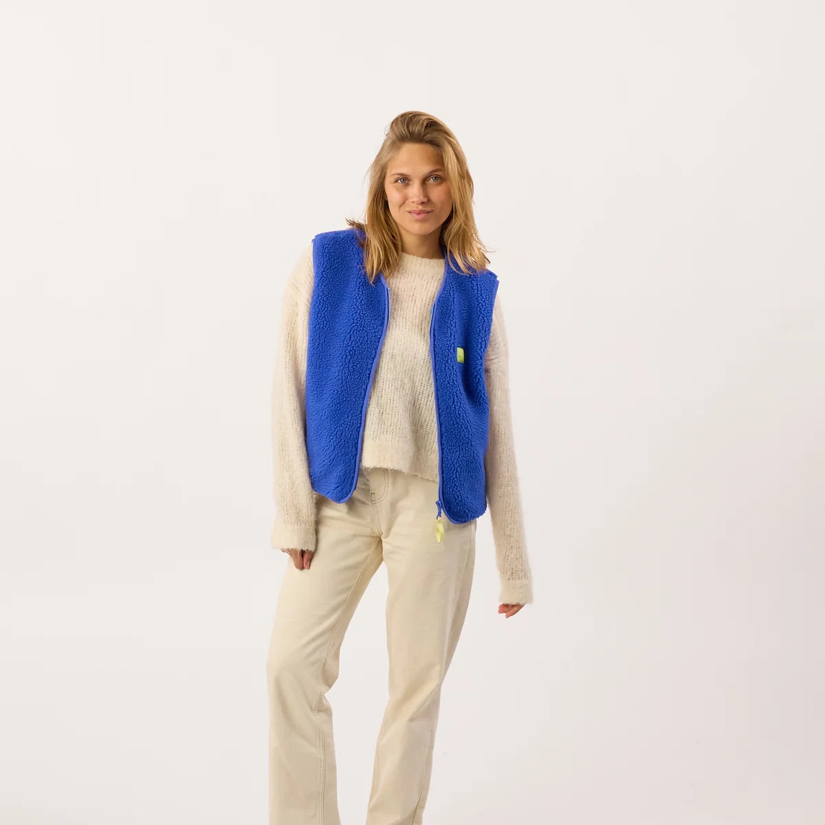 Weste Zip blue