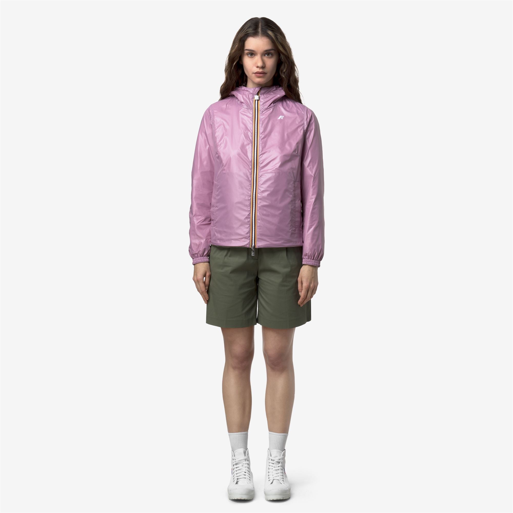 Jacke K Way REVERSIBLE Green Violet