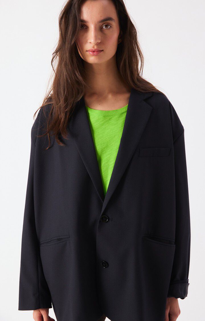 American Vintage Ayany Unisex-Blazer in Navy – Vorderansicht