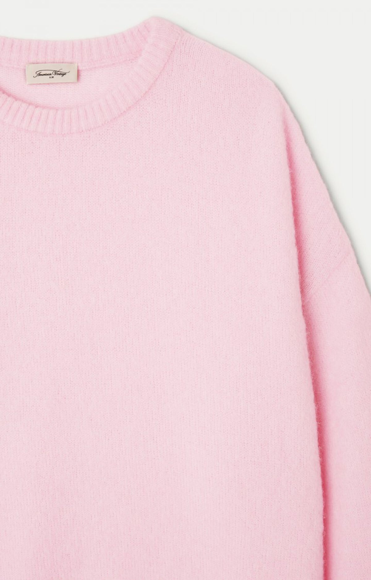 American Vintage Oversize-Pullover Vitow – Dragée Chiné – Rückansicht