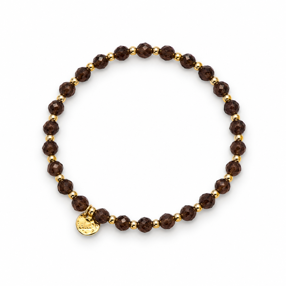 Armband Facettenperlen Dunkelbraun