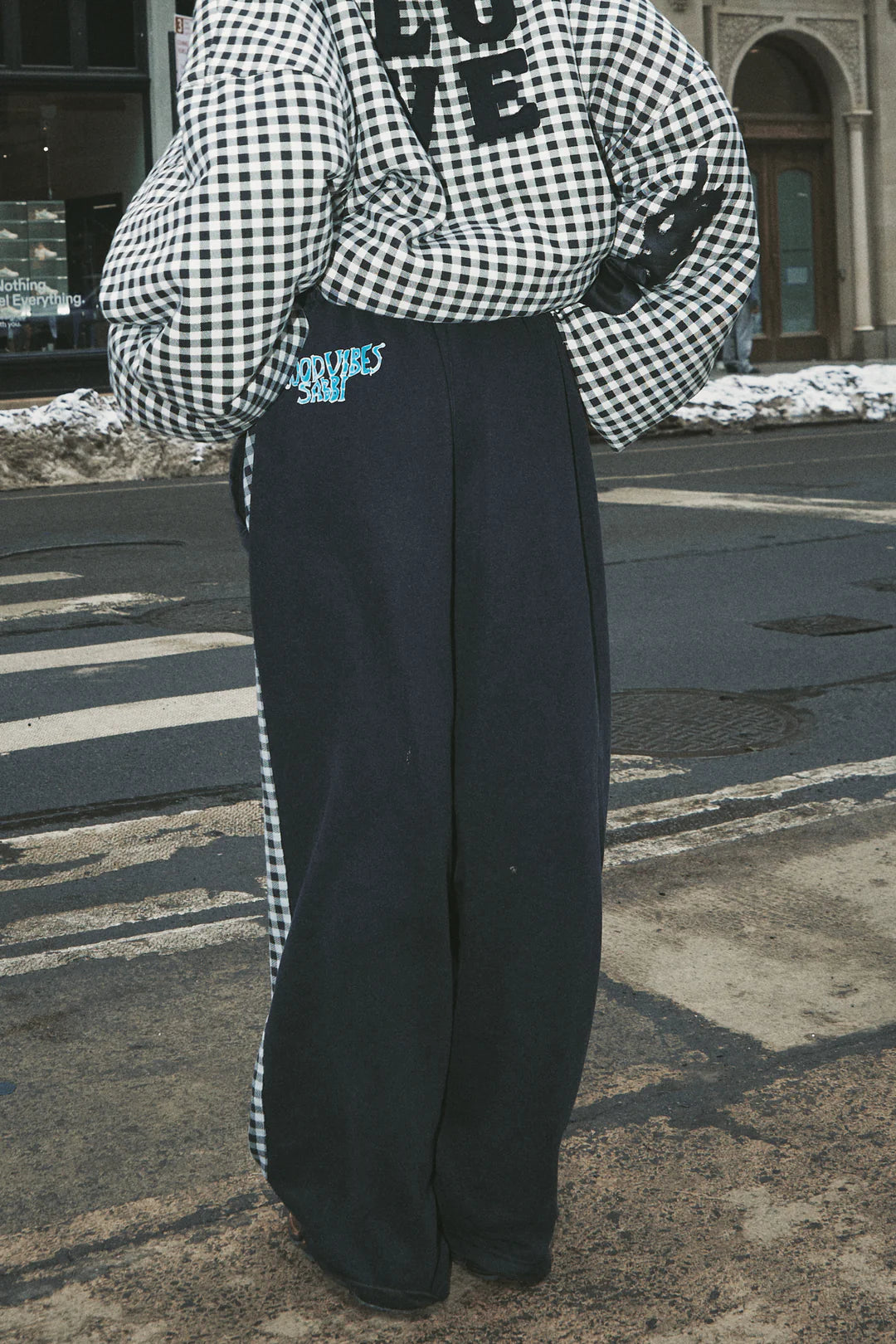 Sabbi LEG SWEAT PANTS - GINGHAM