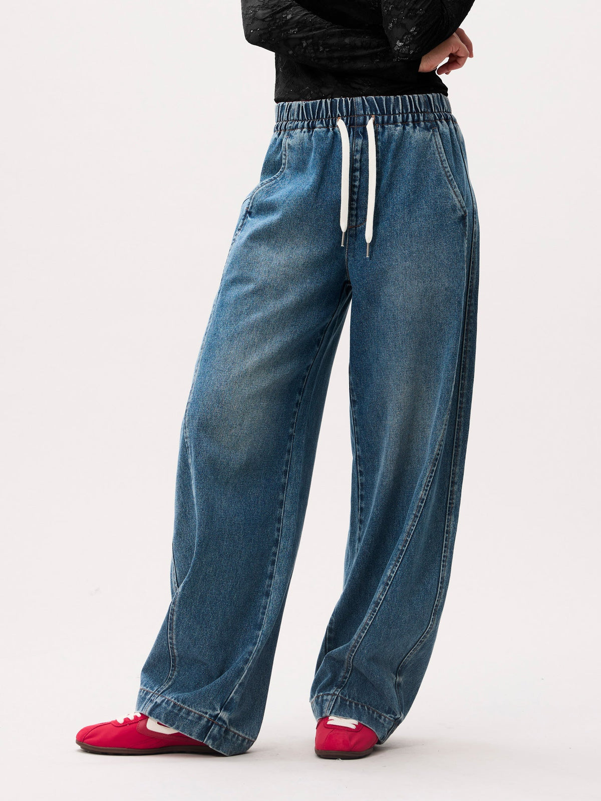 Catwalk Junkie Barrel Fit Jogger – Medium Blue