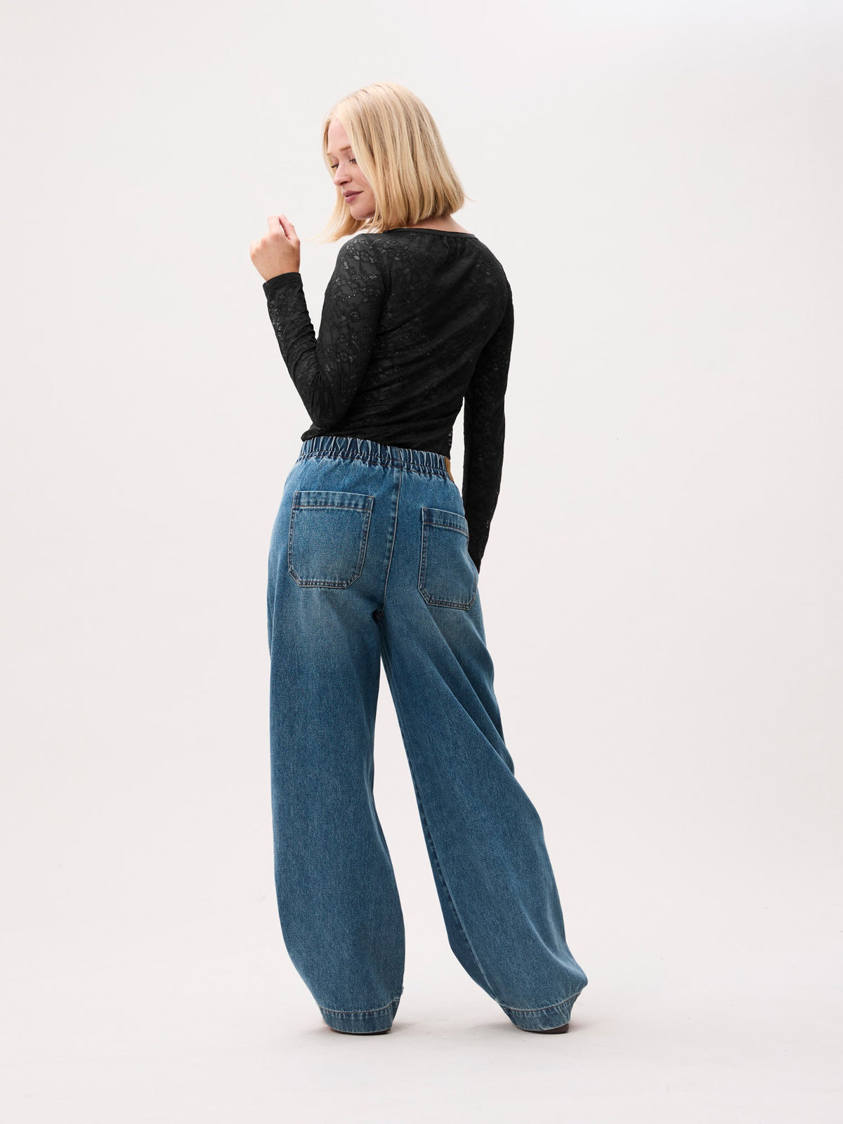 Catwalk Junkie Barrel Fit Jogger – Medium Blue