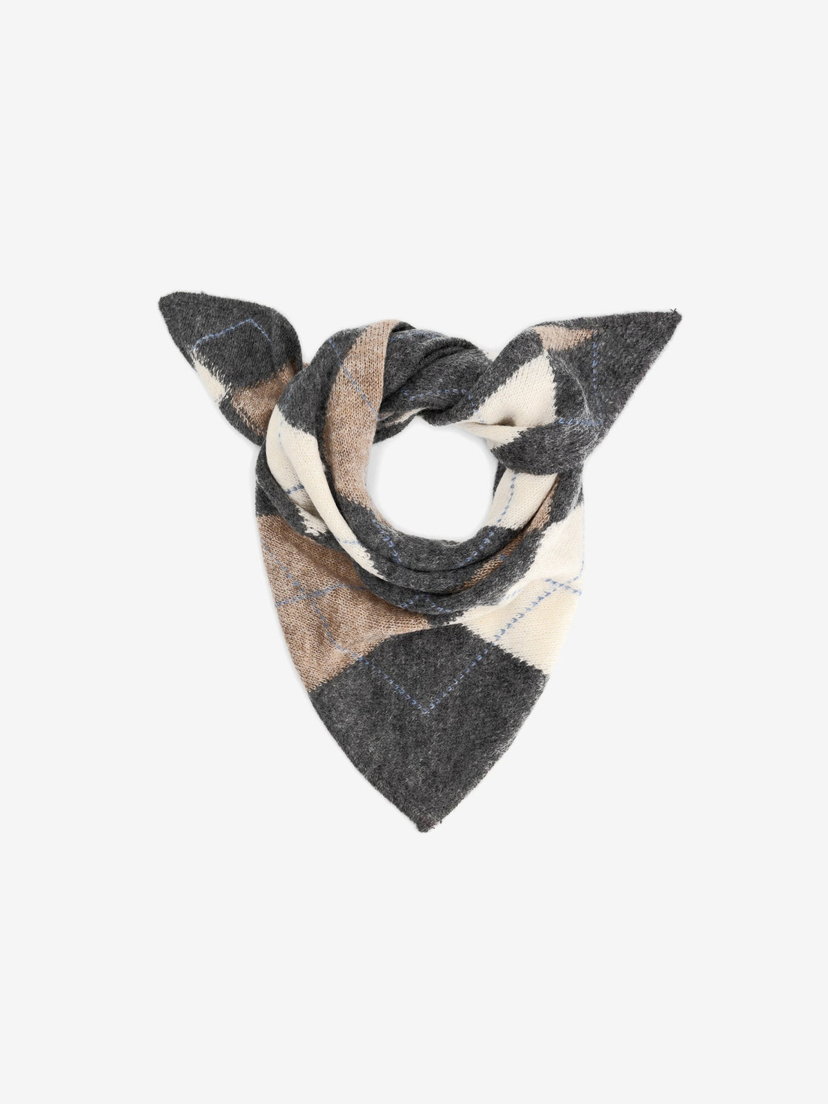 Catwalk Junkie Triangle Argyle Scarf Dunkelgrau meliert – Herstellerbild