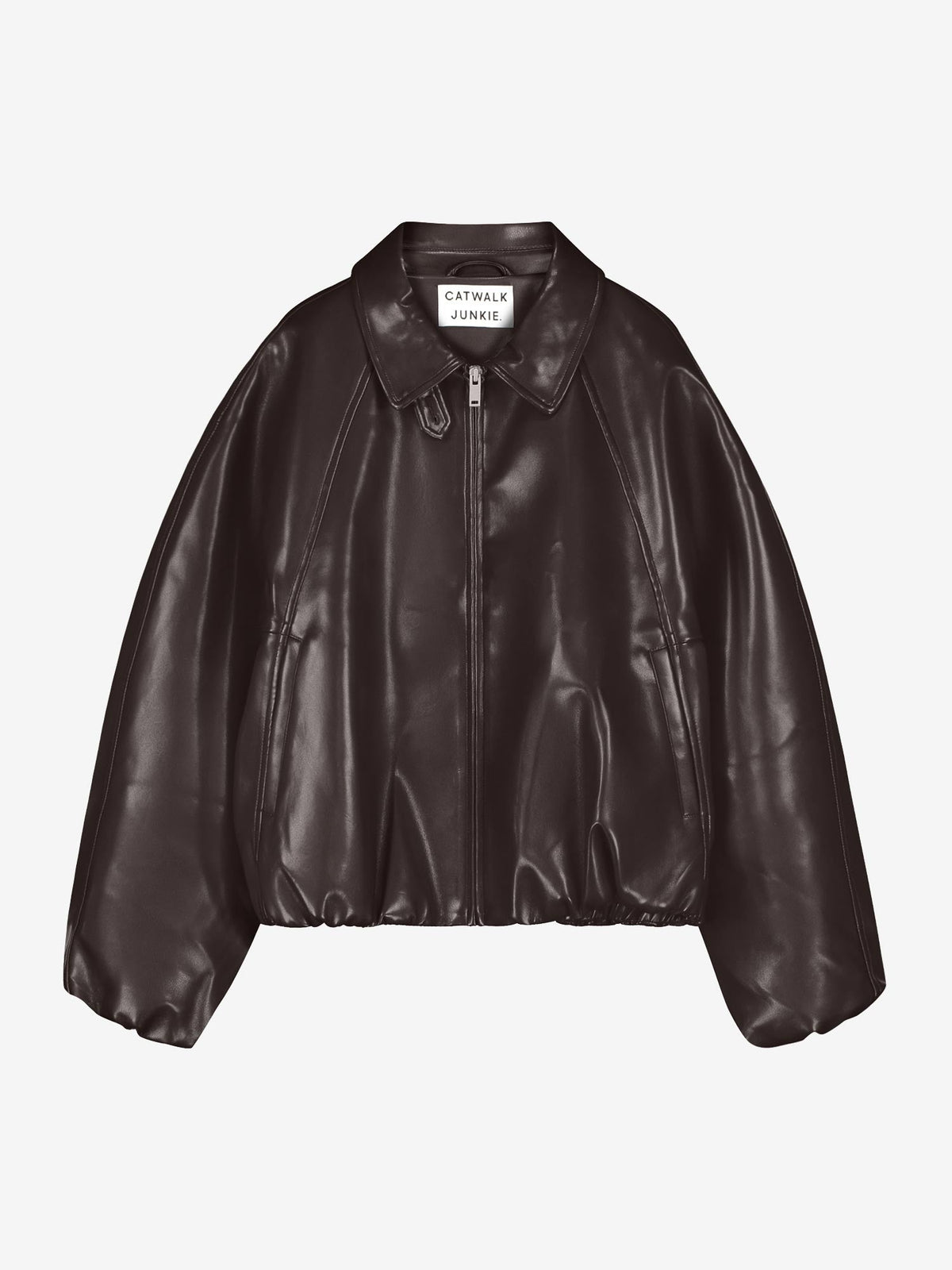 Catwalk Junkie Vegan-Lederjacke Dark Cacao – Modelansicht