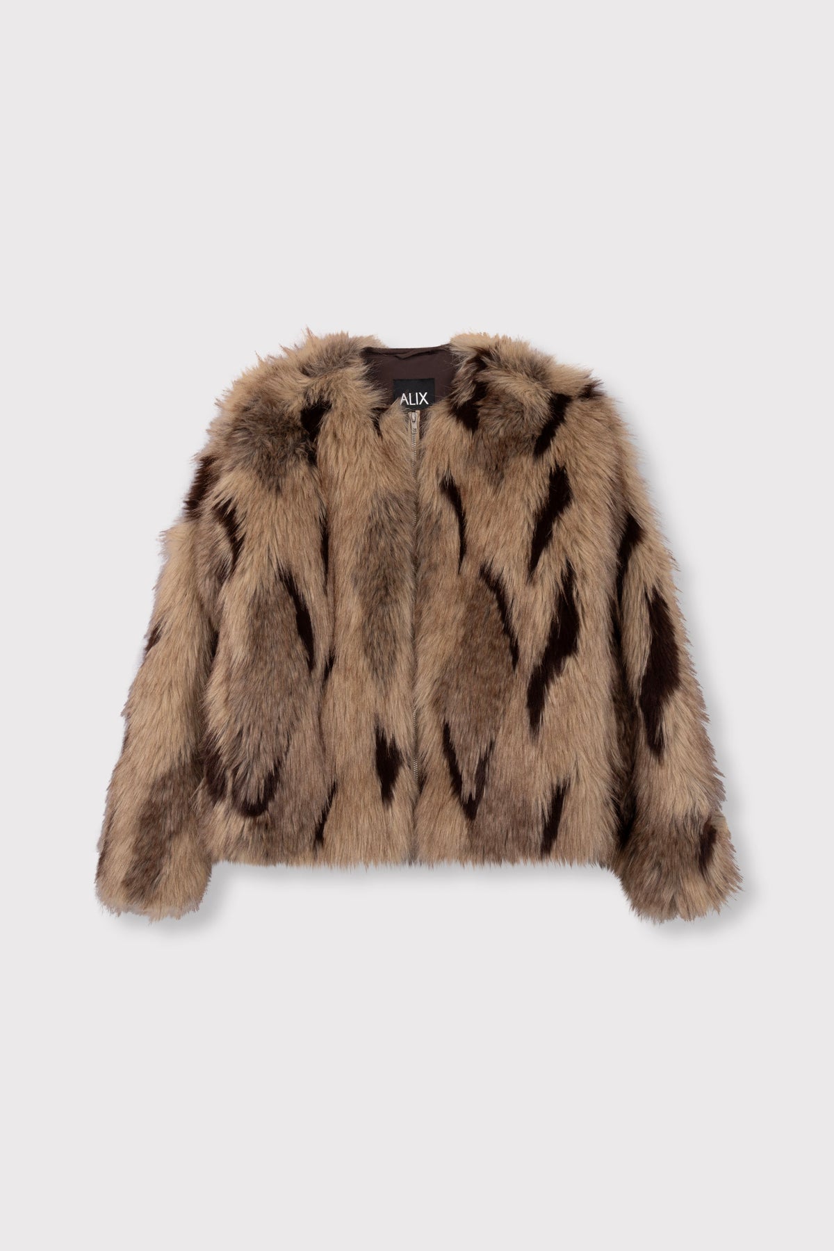 ALIX The Label Mix Faux Fur Coat – Camel – Ansicht 4