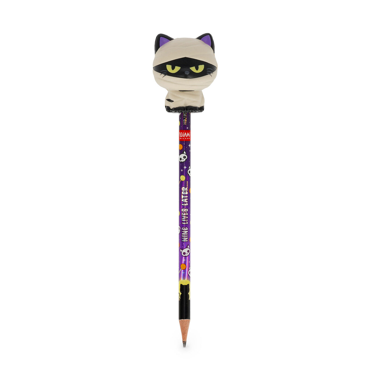 Halloween-Anti-Stress-Bleistift Mummy Cat „Nine Lives Later“ - Squeezies