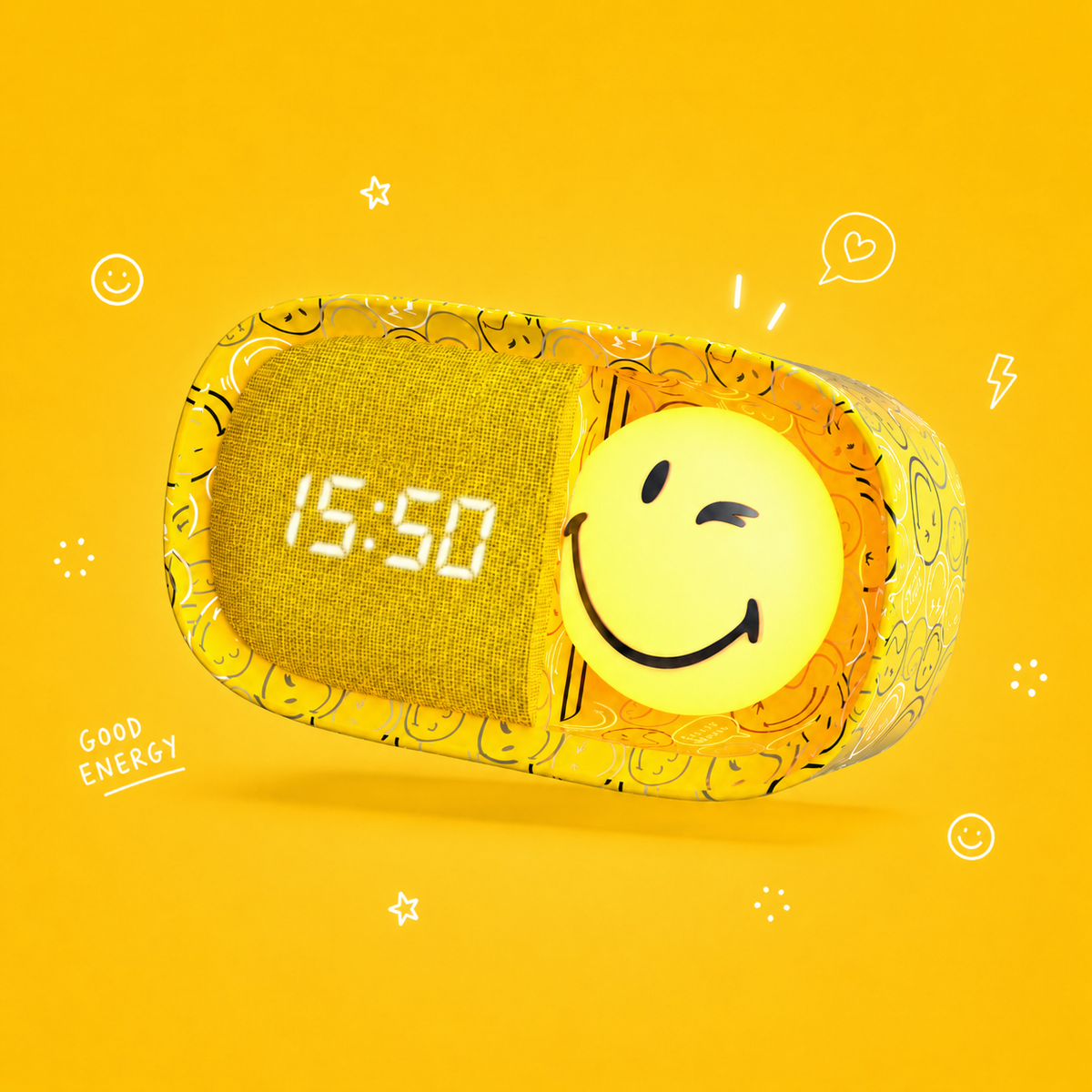 MOB x SmileyWorld Dreamy Clock Gelb