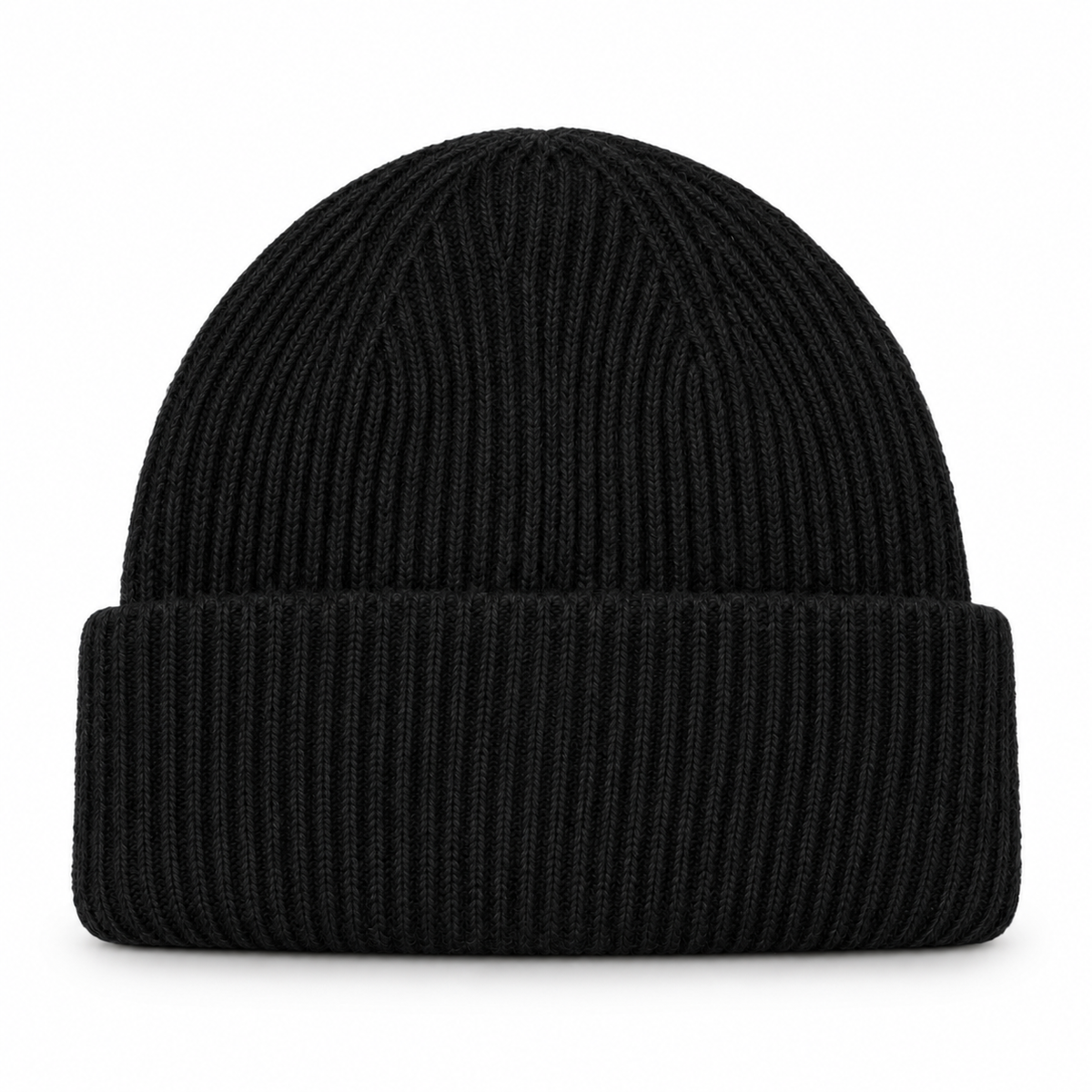Mütze Basic schwarz – Produktbild auf weißem Hintergrund