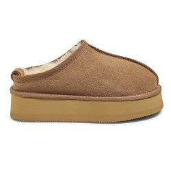 New Zealand Boots Plateau Clog Cognac