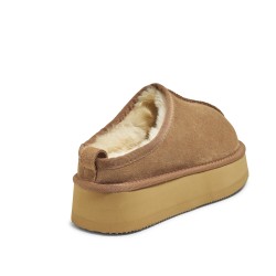 New Zealand Boots Plateau Clog Cognac