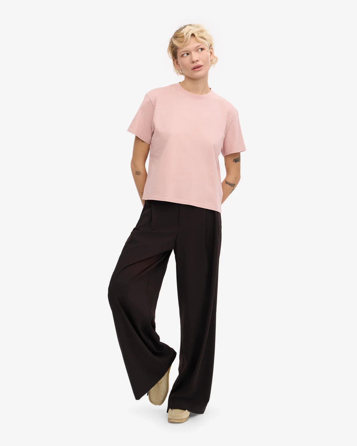 CFS Boxy Crop Tee - Faded Pink