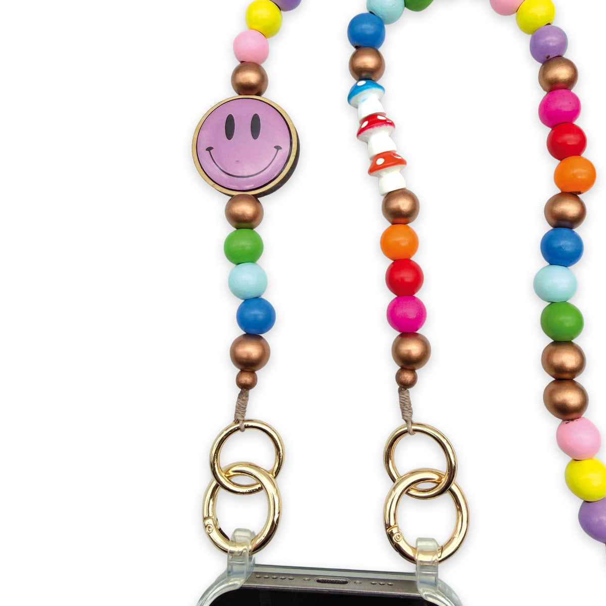 Escapulario Handykette Smile Ente Pilz Detailansicht