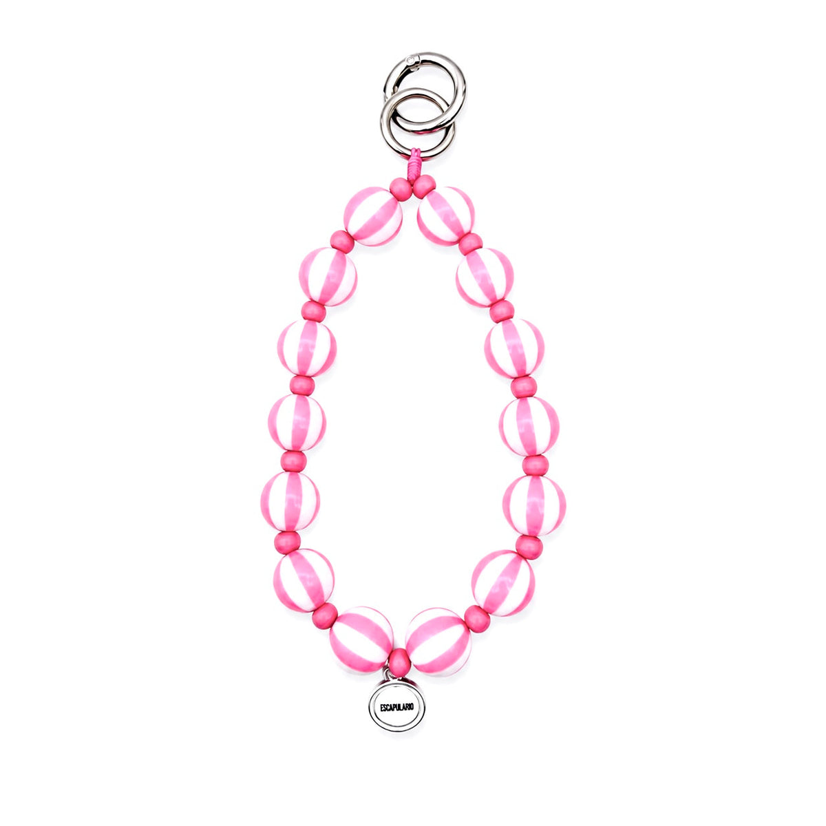 Escapulario Schlüsselkette Stripe Rosa