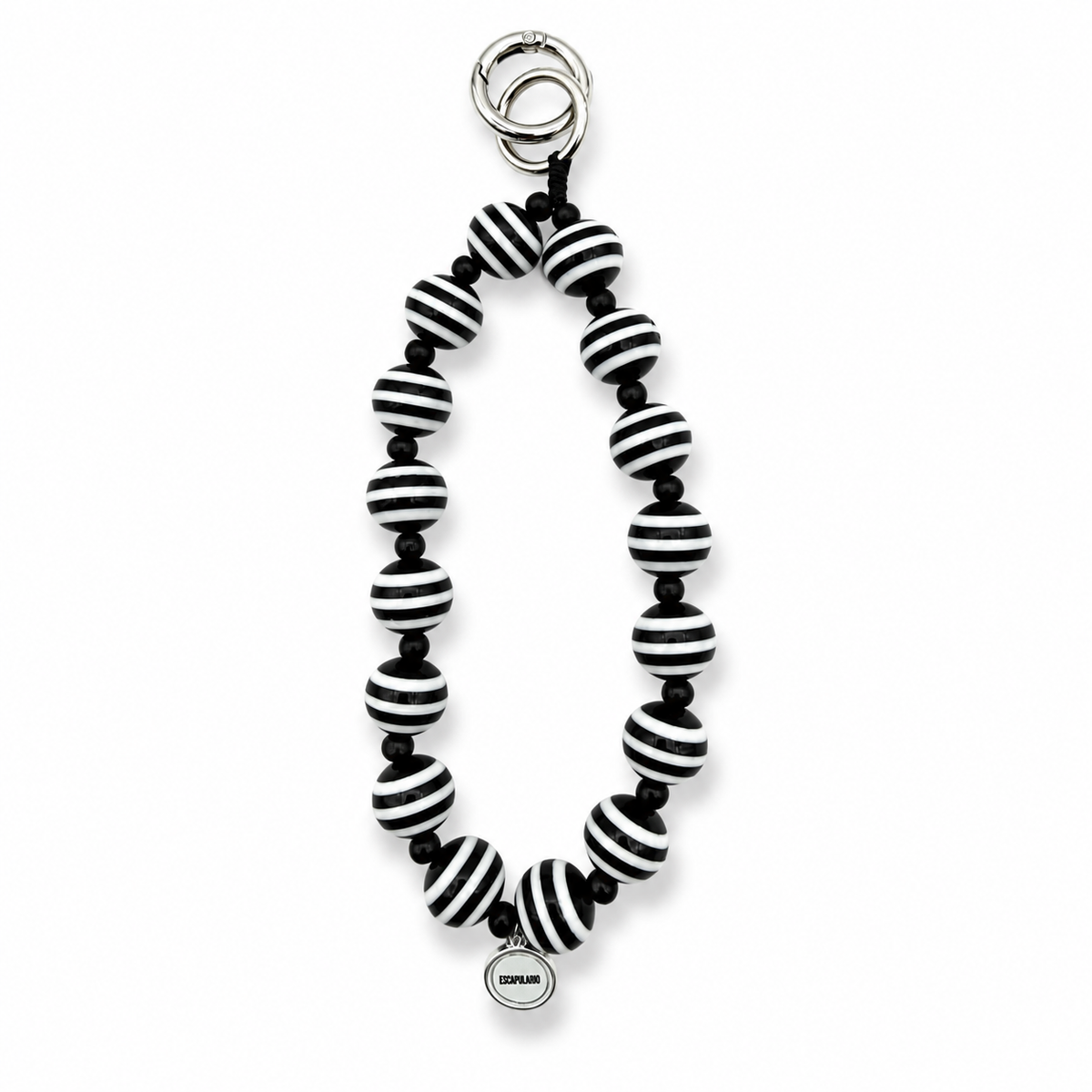 Escapulario Schlüsselkette Stripe Schwarz