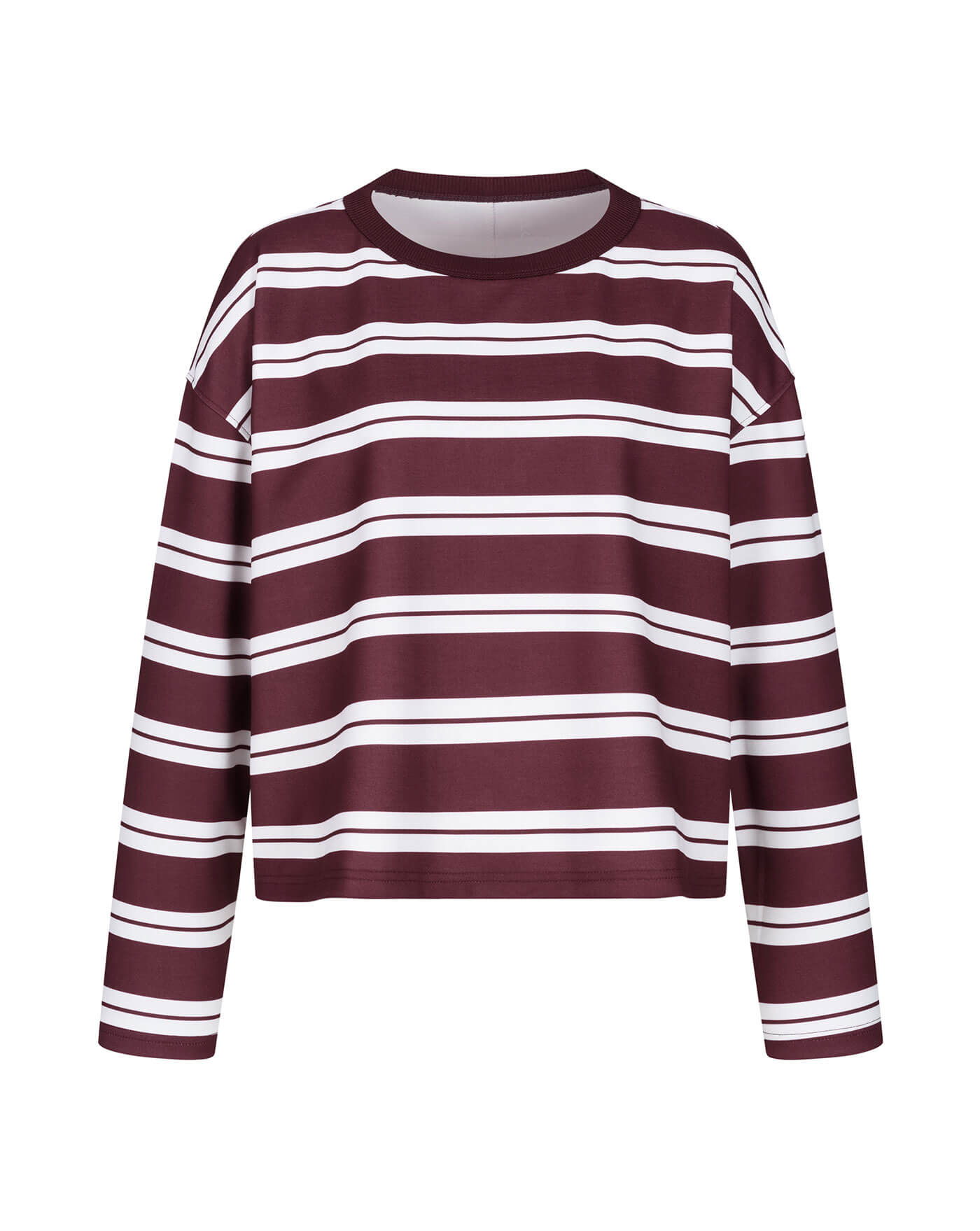 PG3 Sweater GIOVANNA Bordeaux Weiß – Detailansicht