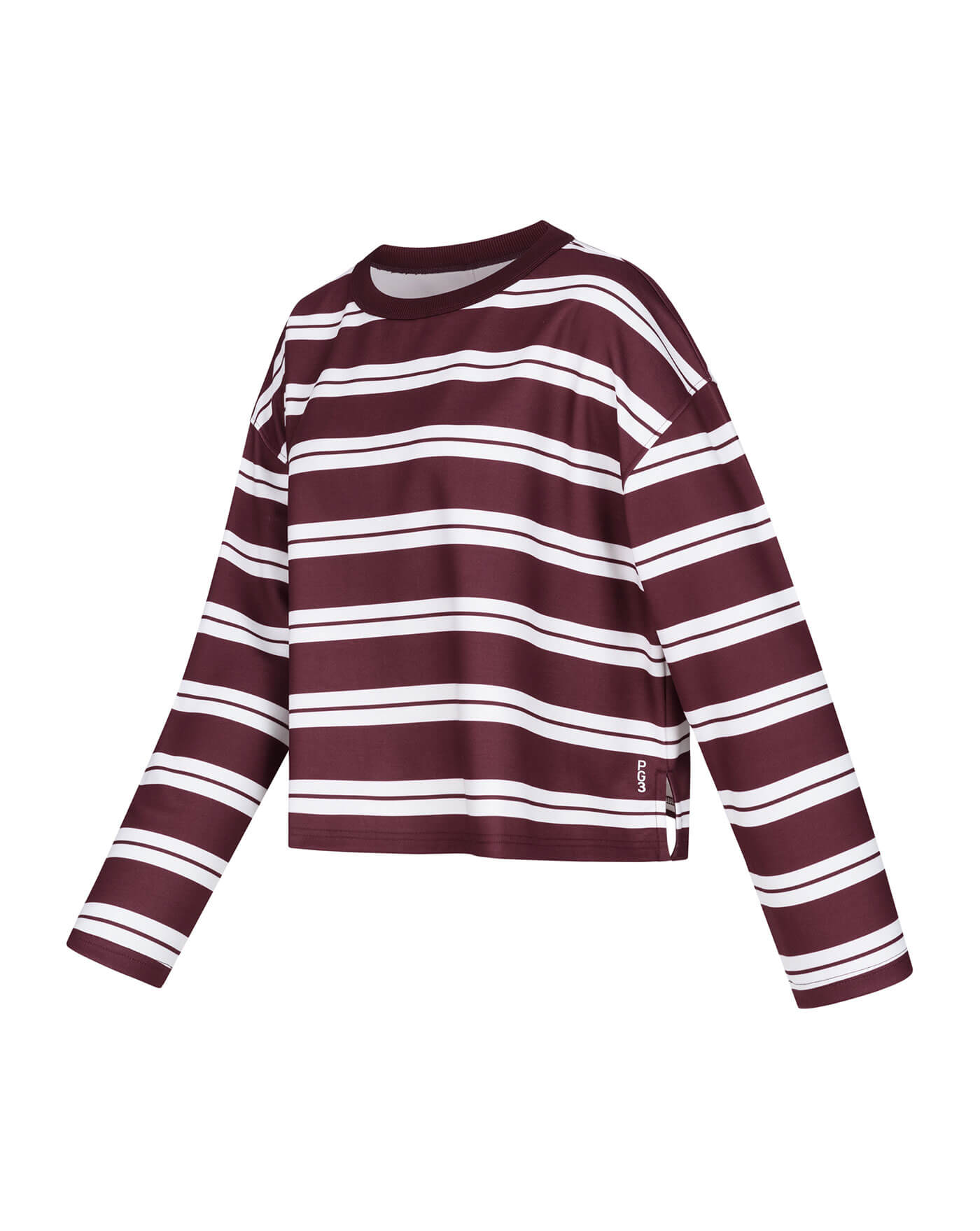 PG3 Sweater GIOVANNA Bordeaux Weiß – Seitenansicht
