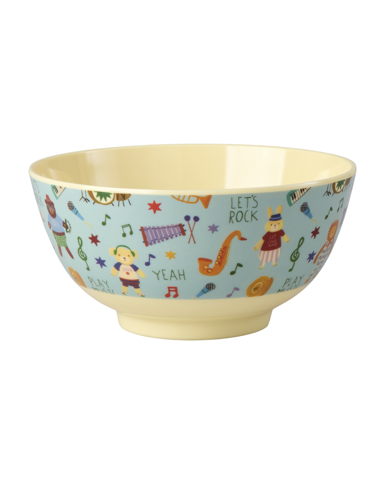 RICE Kinderschüssel 700 ml Music Band in Blau