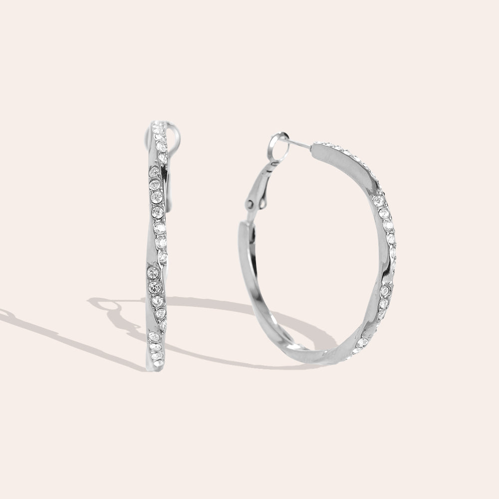 Creolen Twist – Silber