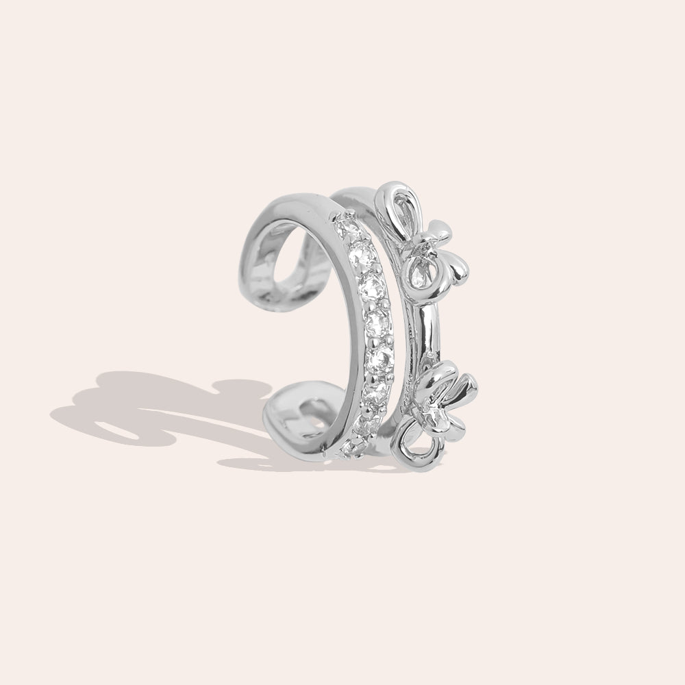 Earcuff Schleife – Silber