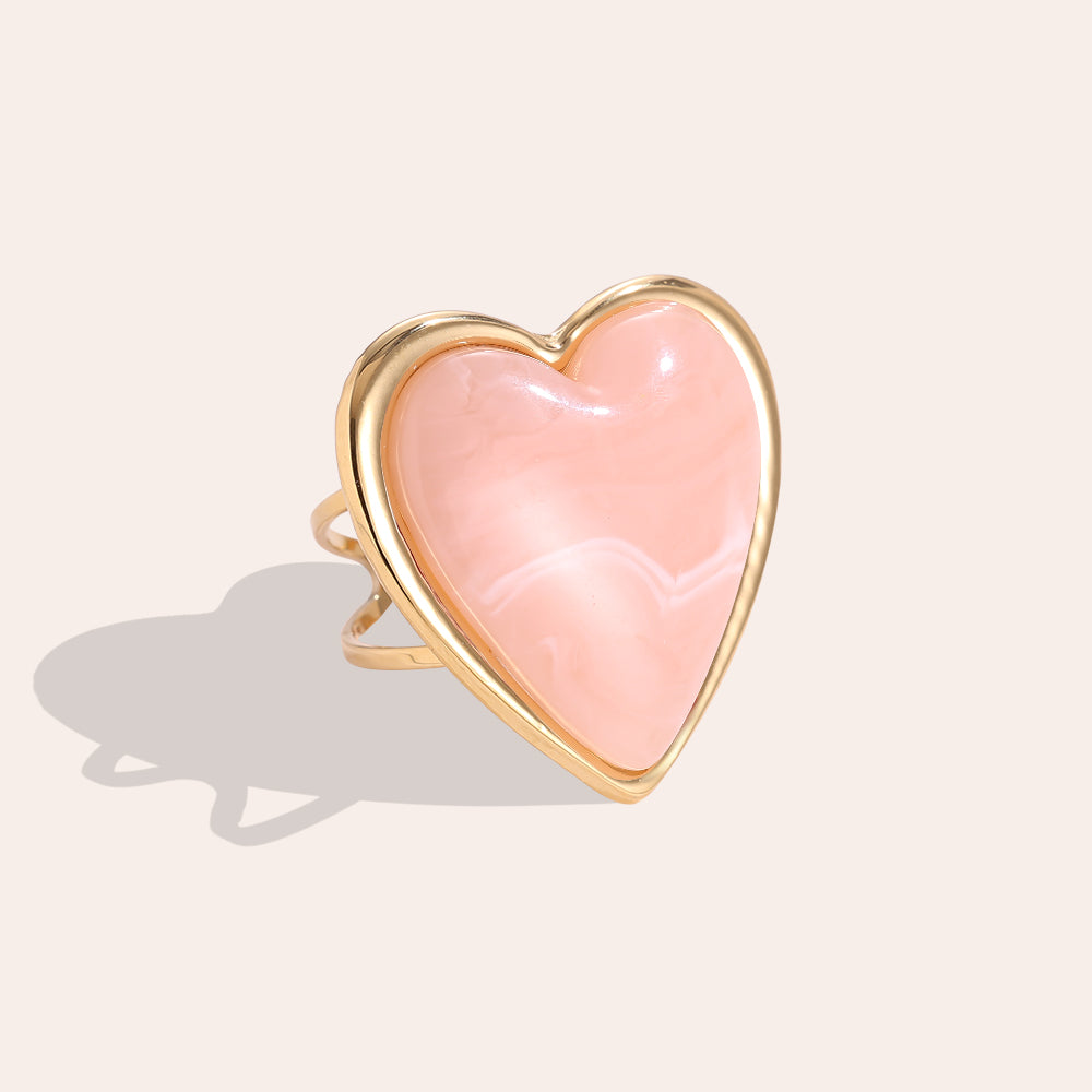 Herzring – Rosa