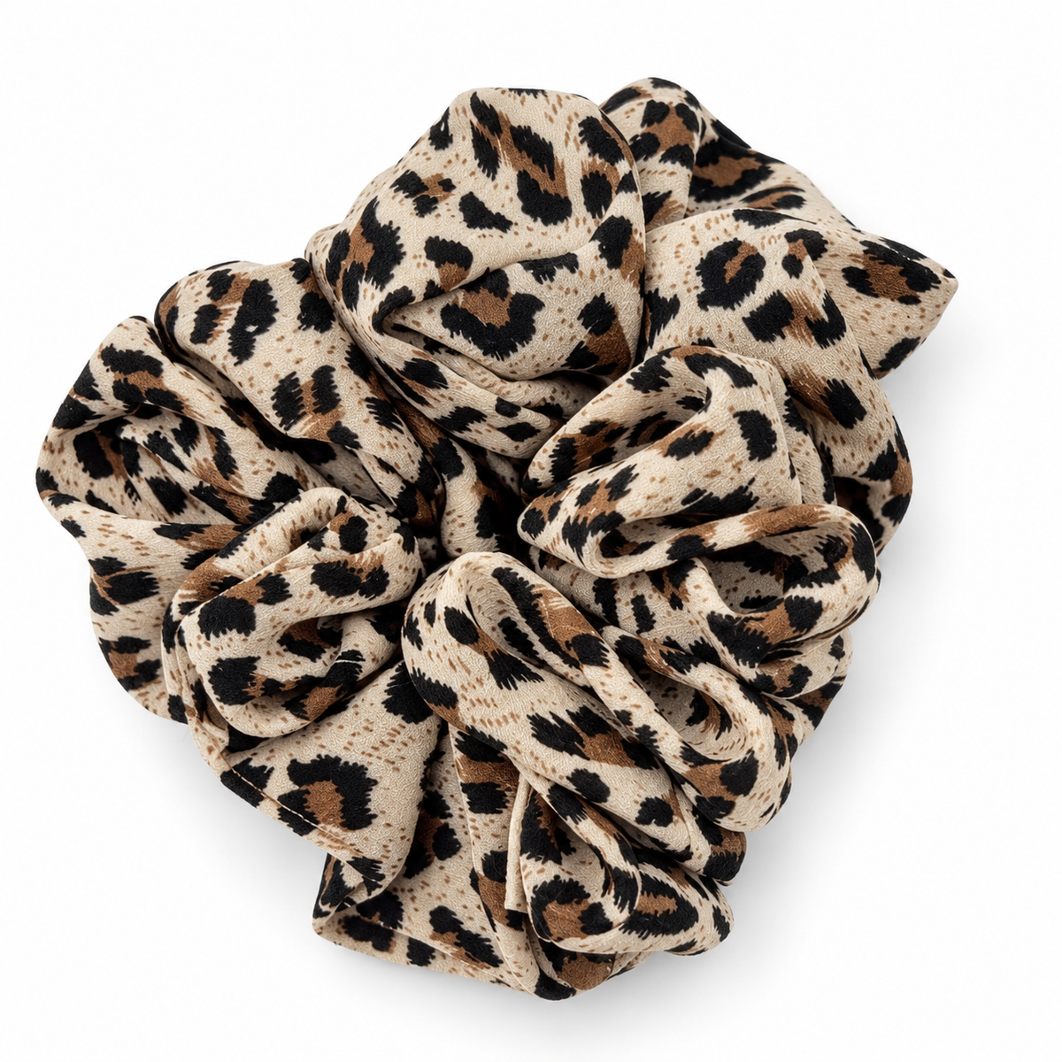 Scrunchie mit Leopardenmuster in Beige