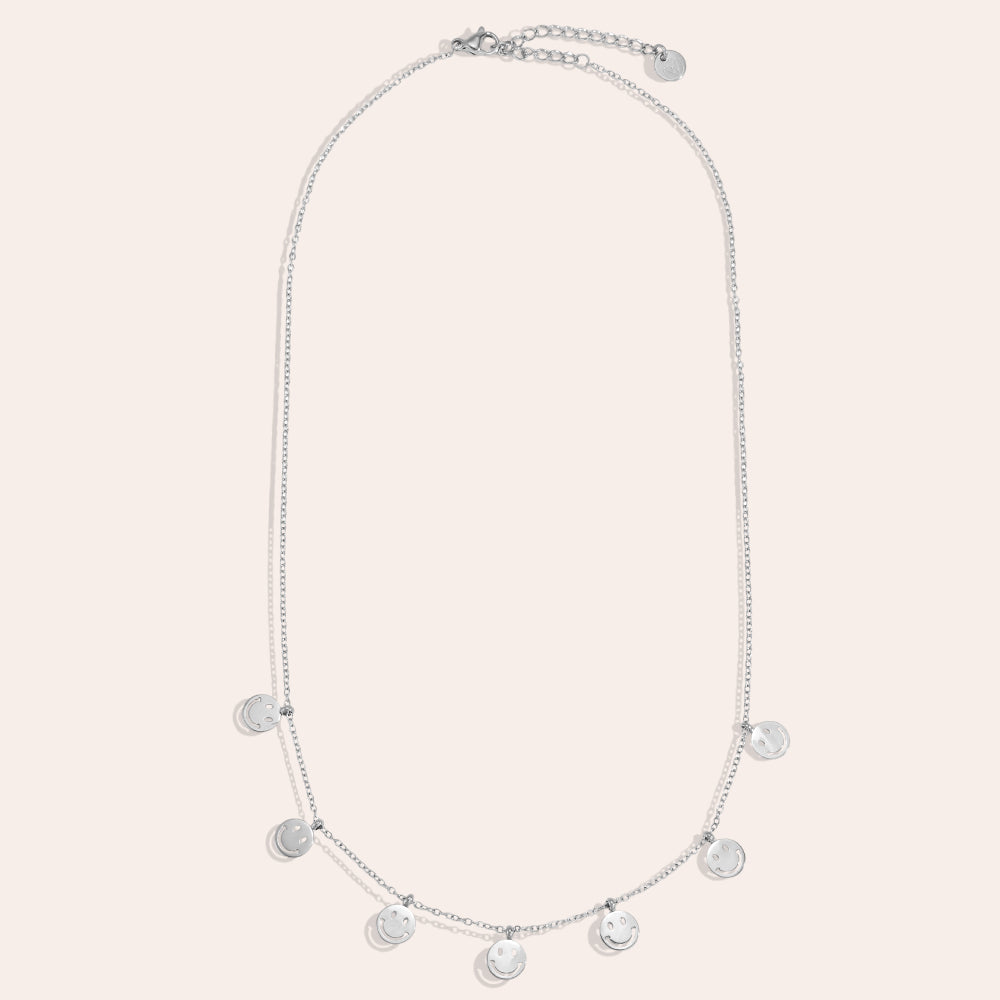 Smiley-Kette Silber