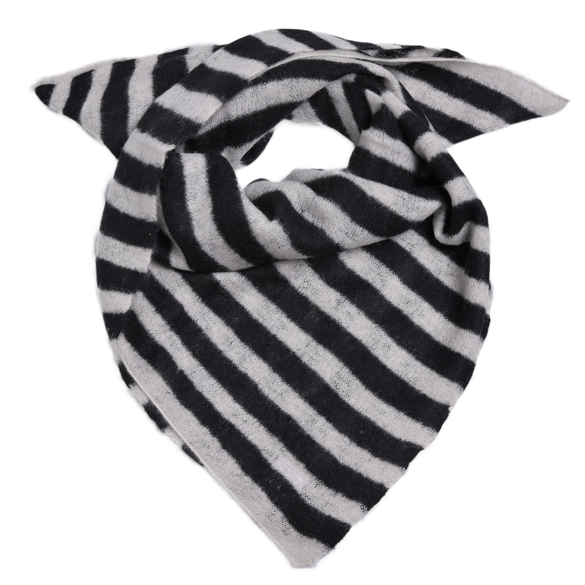 cute stuff Kaschmir-Bandana Stripe in Schwarz