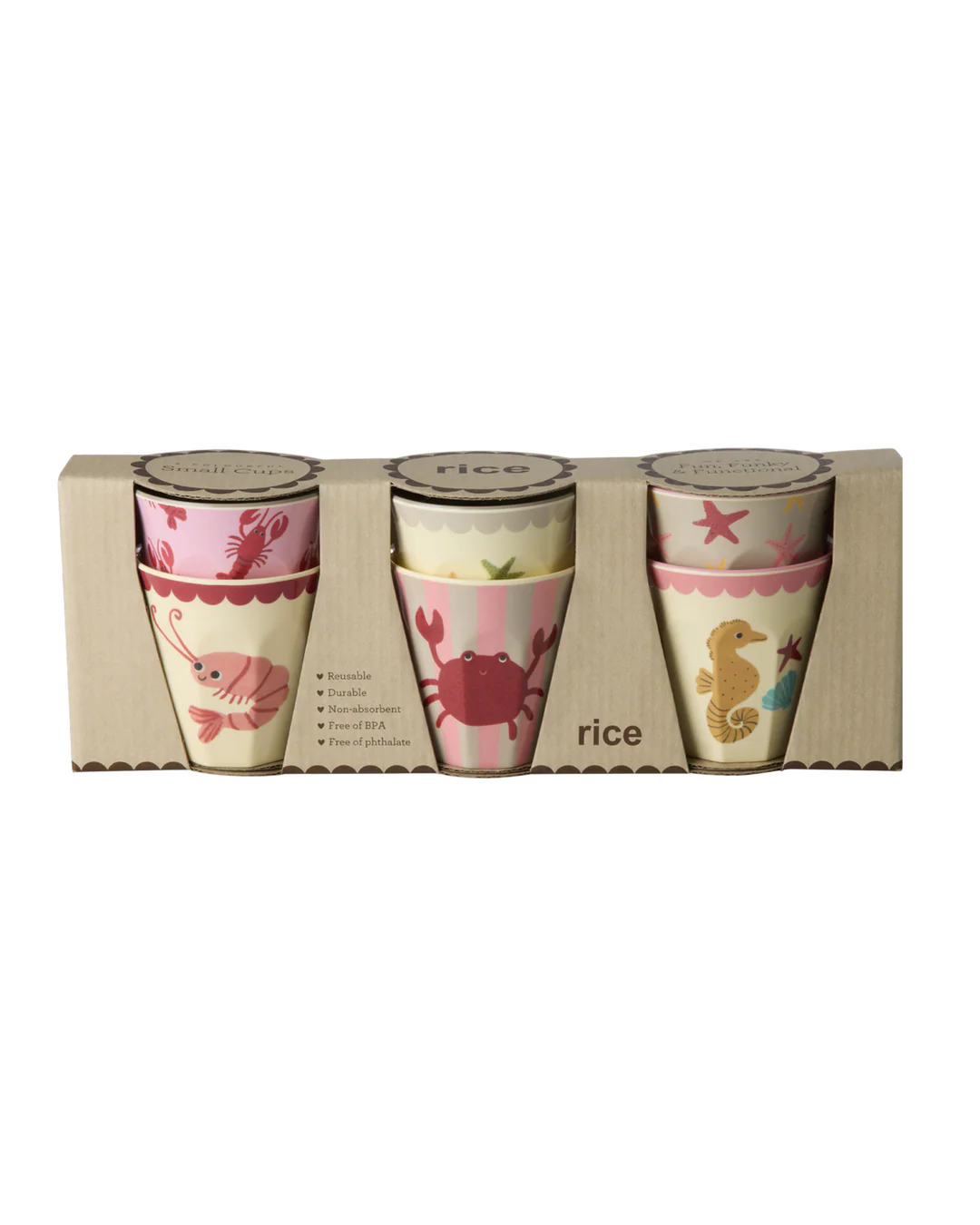 Kleine Becher - Ocean Print - 6er Pack