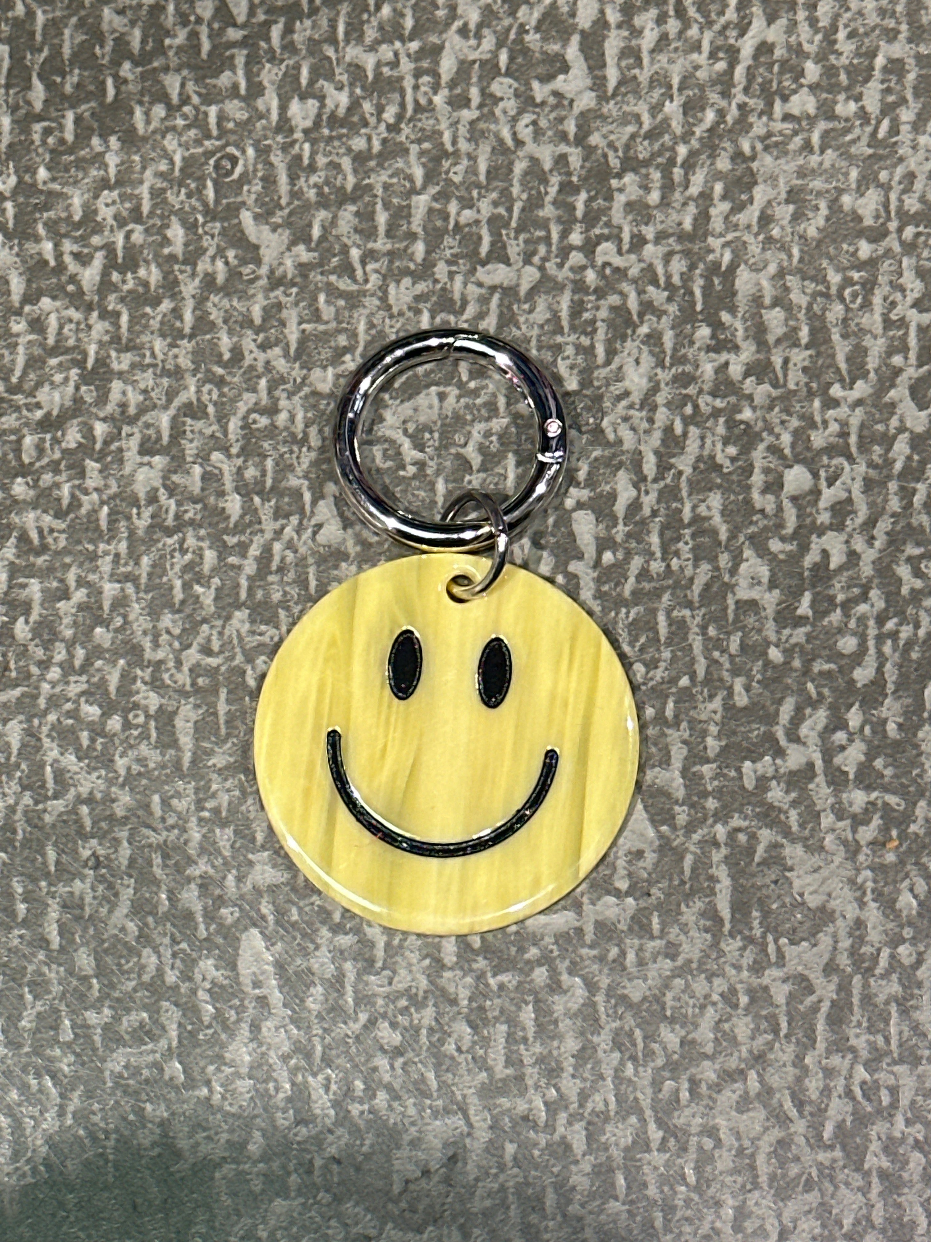 Schlüsselanhänger Smiley Gelb