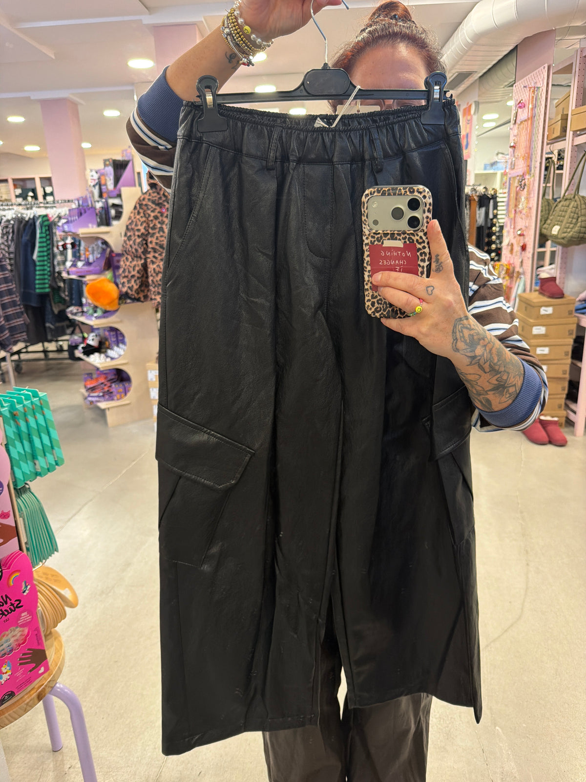 Hose 5Pocket Fake Leather