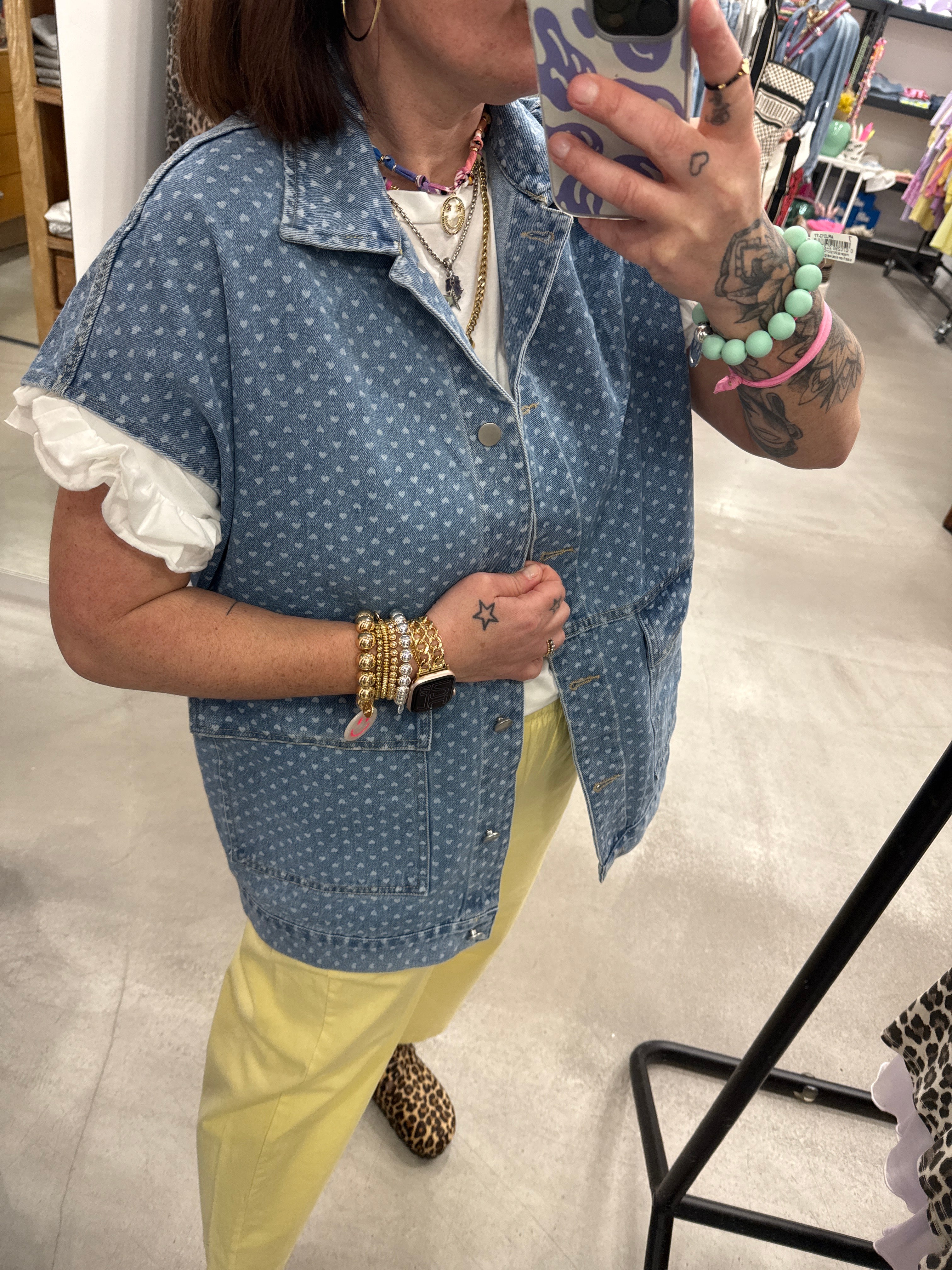 Weste Denim Heart