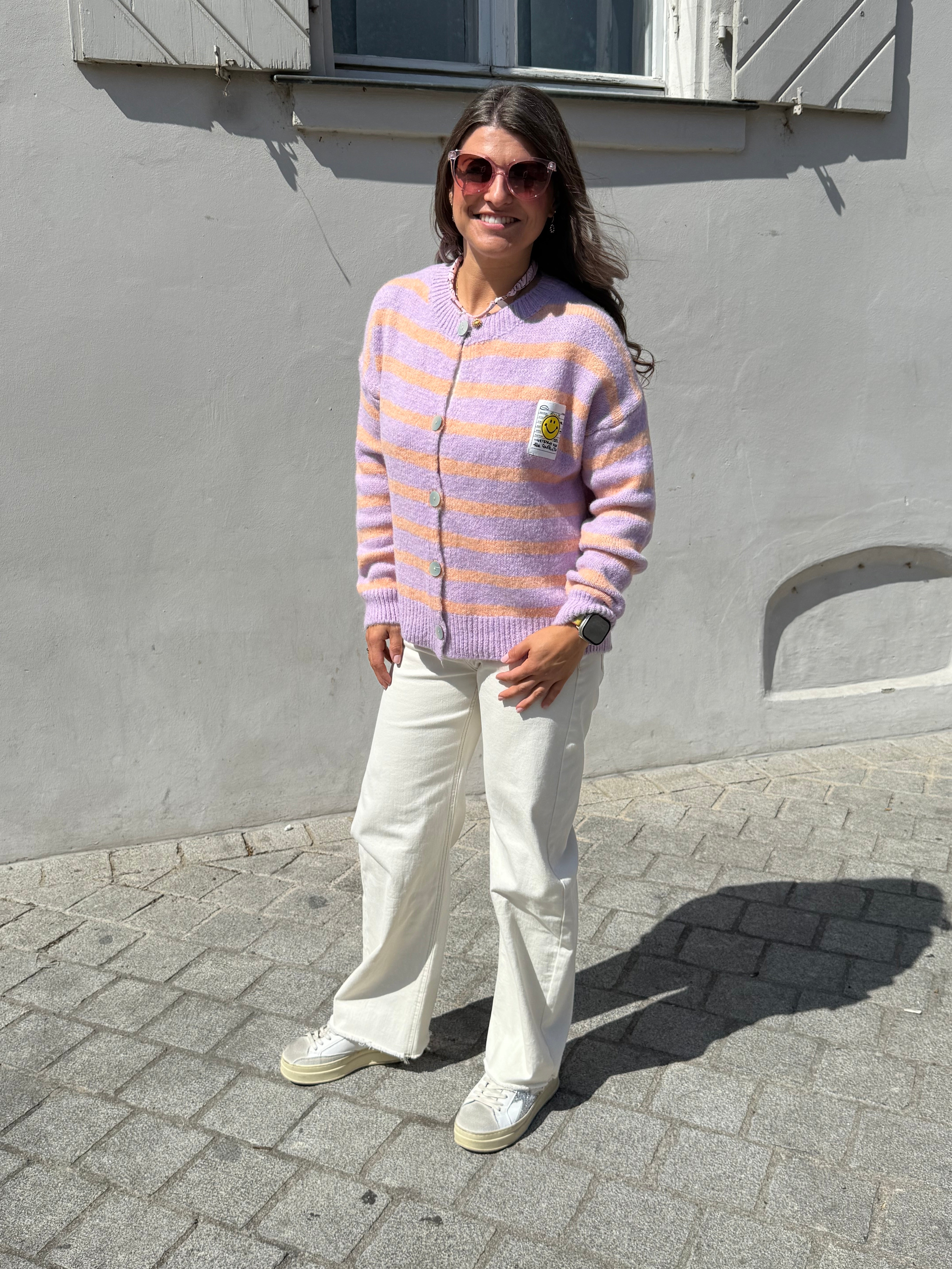 Cardigan Smiley Stripe