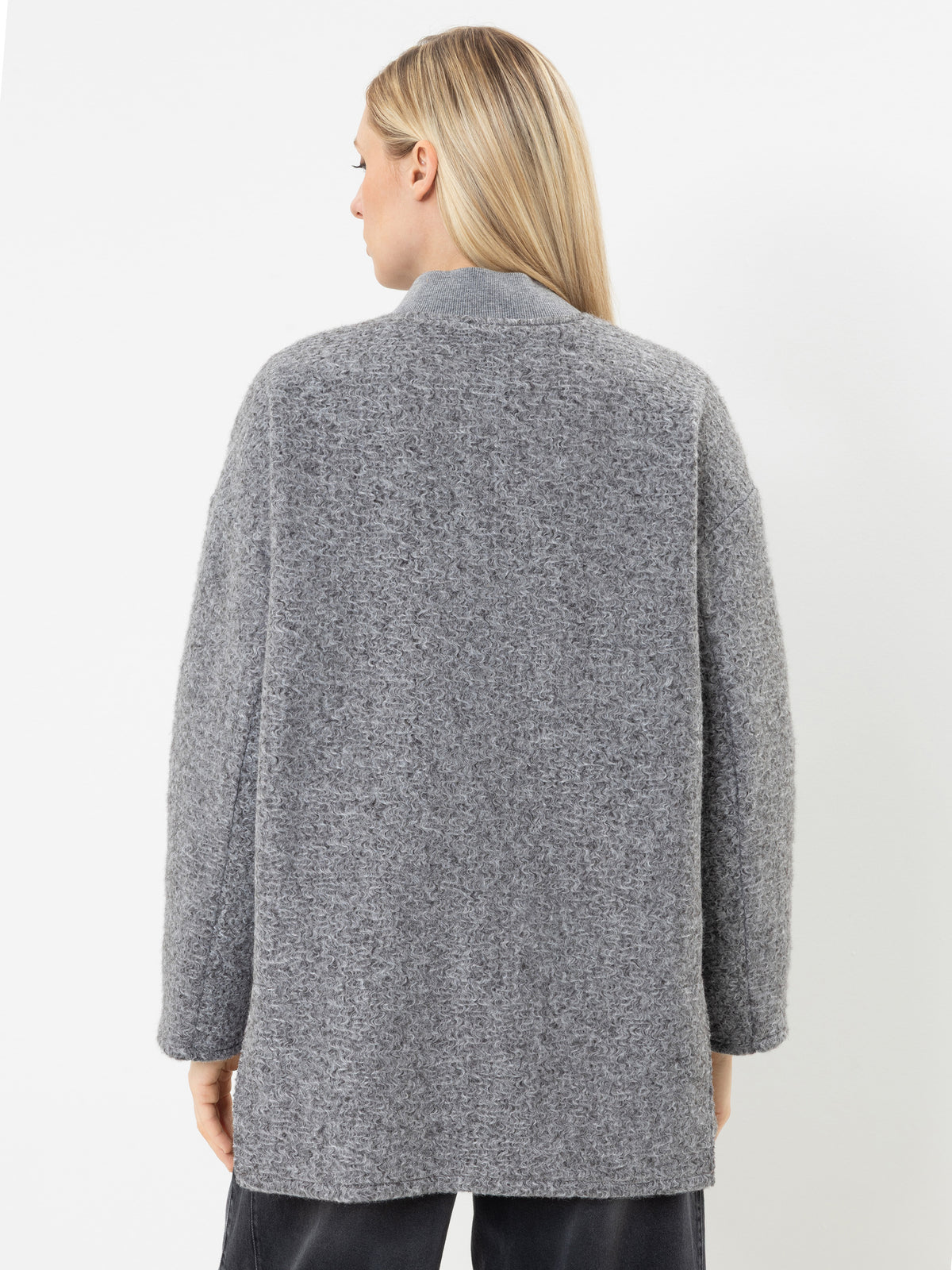 Herrlicher Franka Jacke in Grey Melange – Modelansicht
