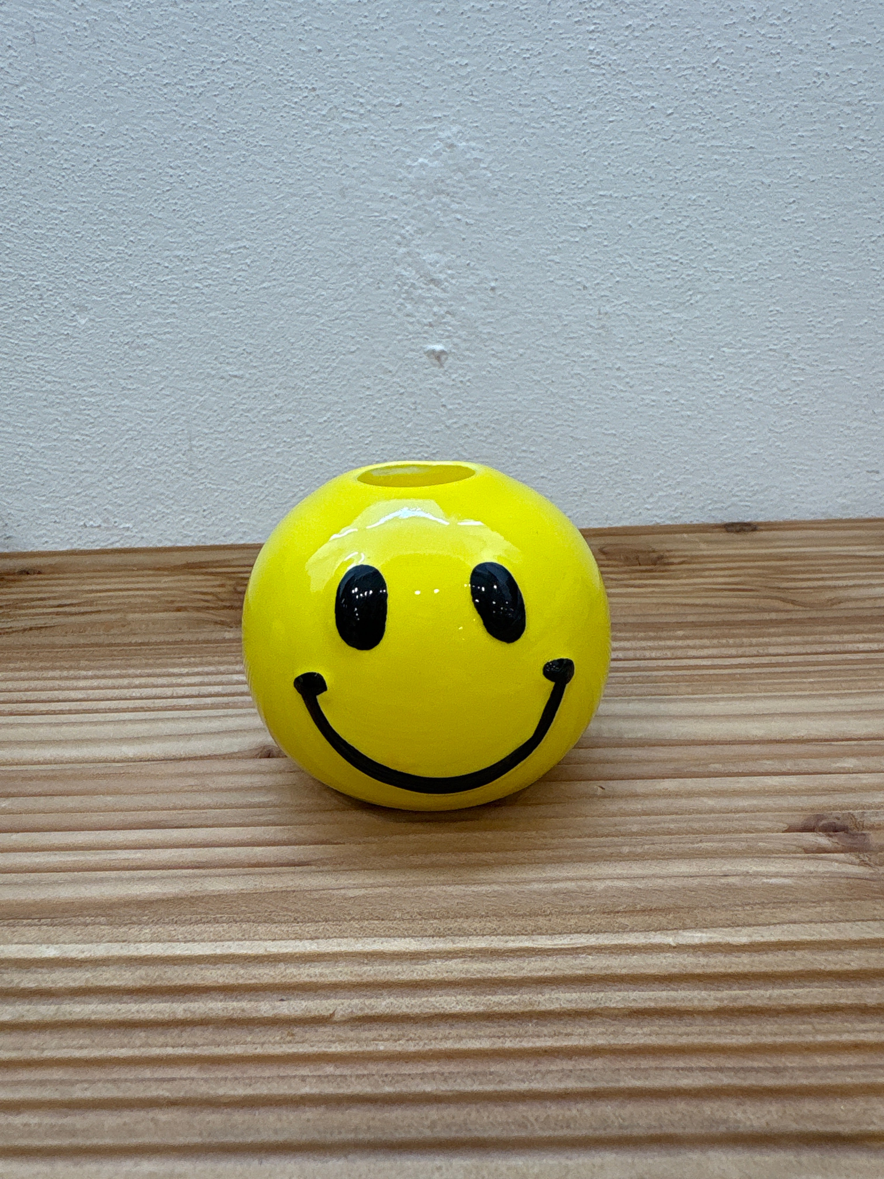 Kerzenständer smiley yellow