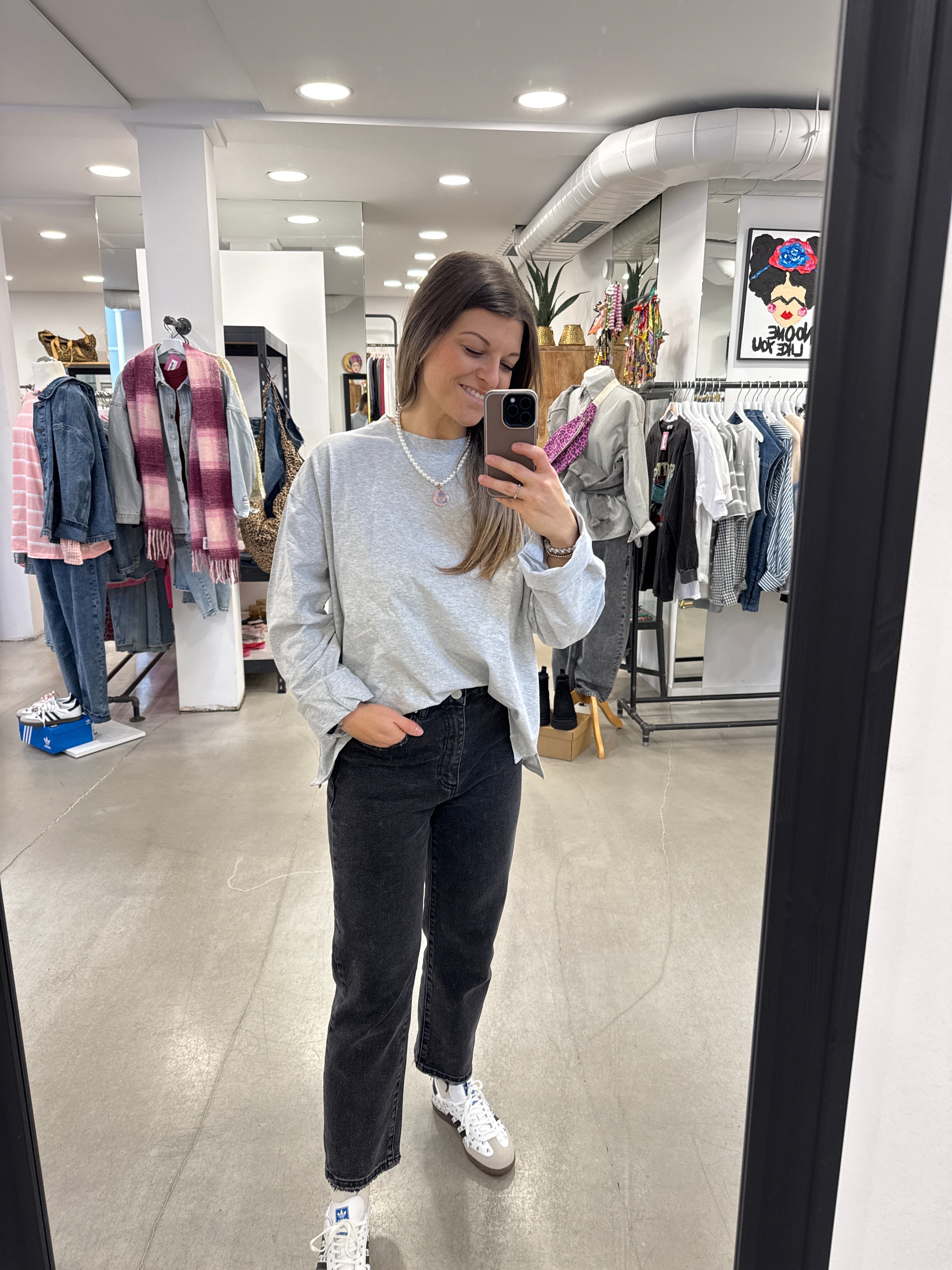 Longsleeve Grey Overzise