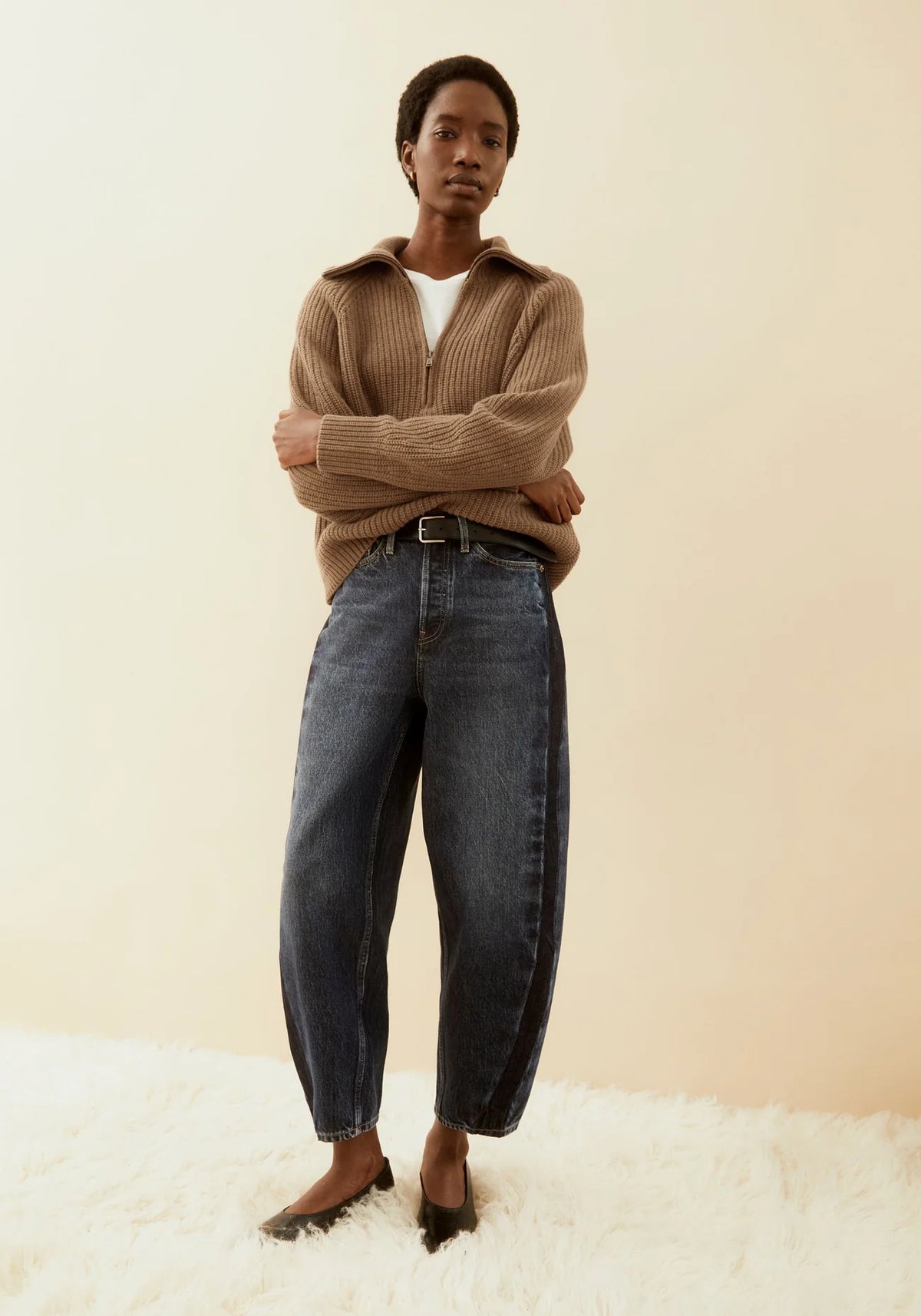 Armedangels Hose BAARLY HIGH PANEL BARREL JEANS